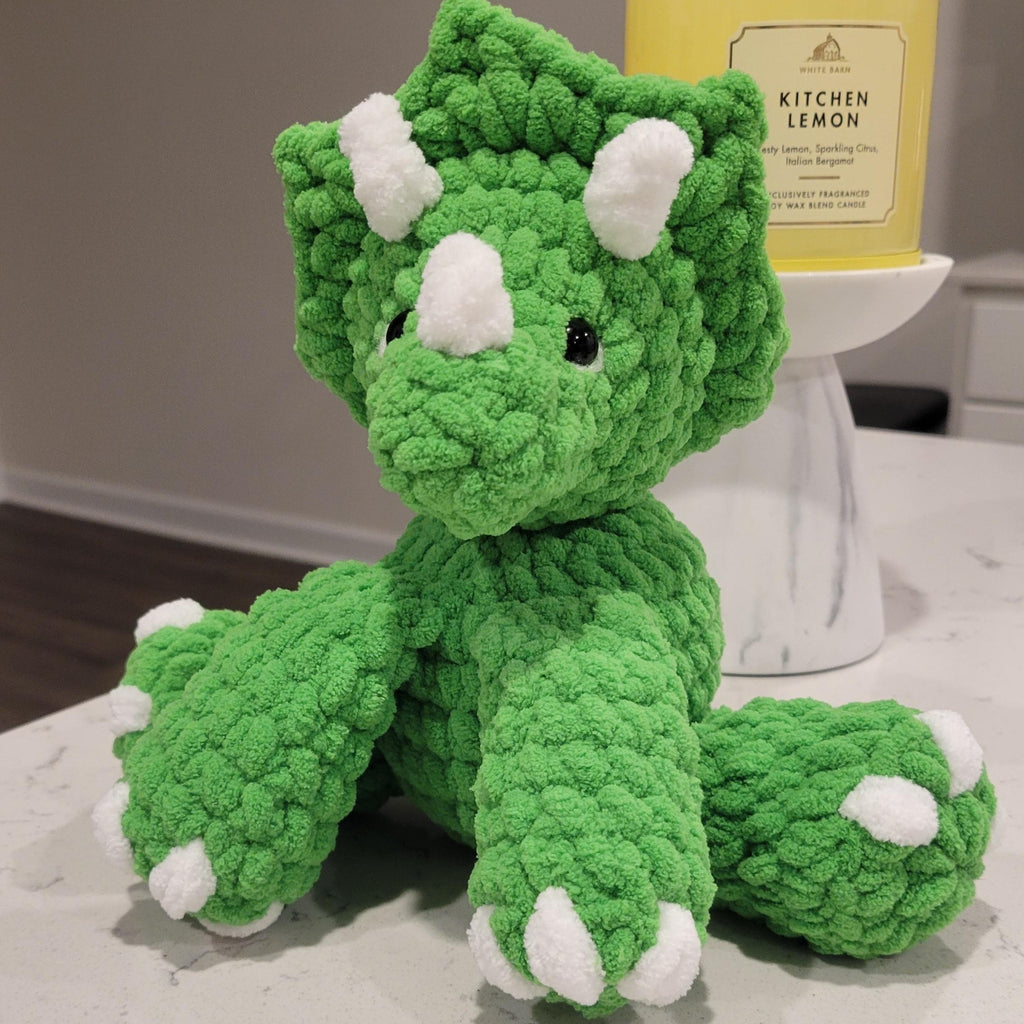 Triceratops Crochet Pattern, Amigurumi Dinosaur PDF, Plushie DIY (Digital Download)