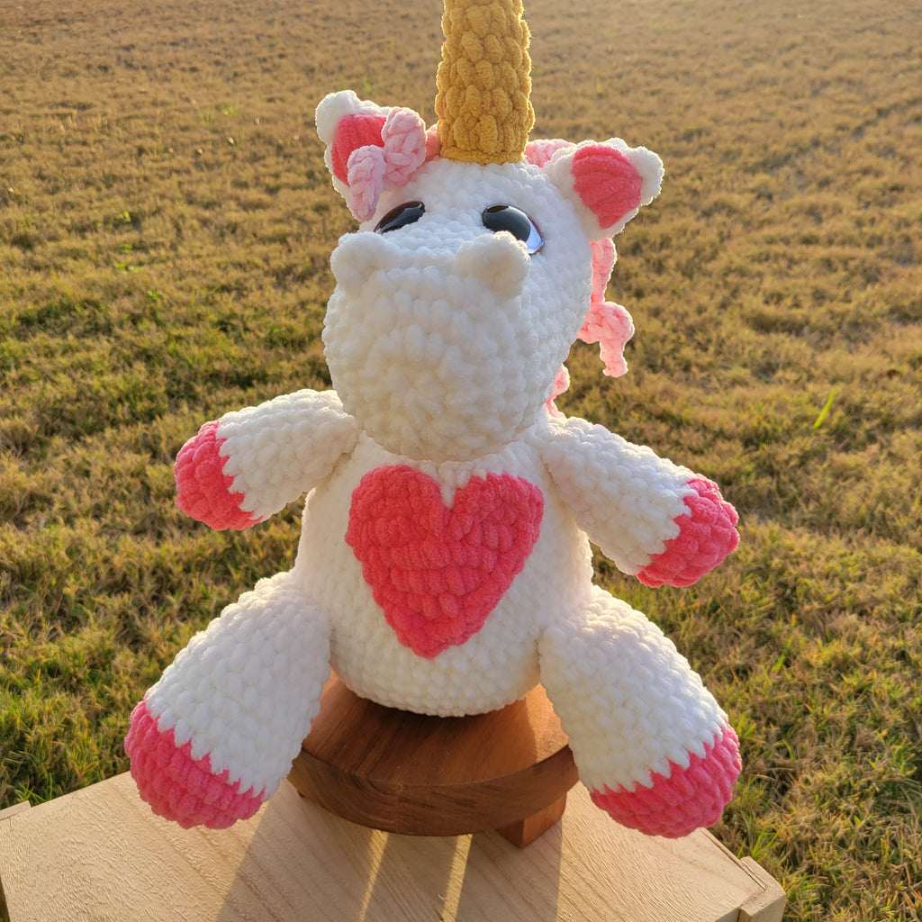 Jumbo Crochet Unicorn Plush | Pink Amigurumi Toy - Giant Stuffed Animal for Nurseries