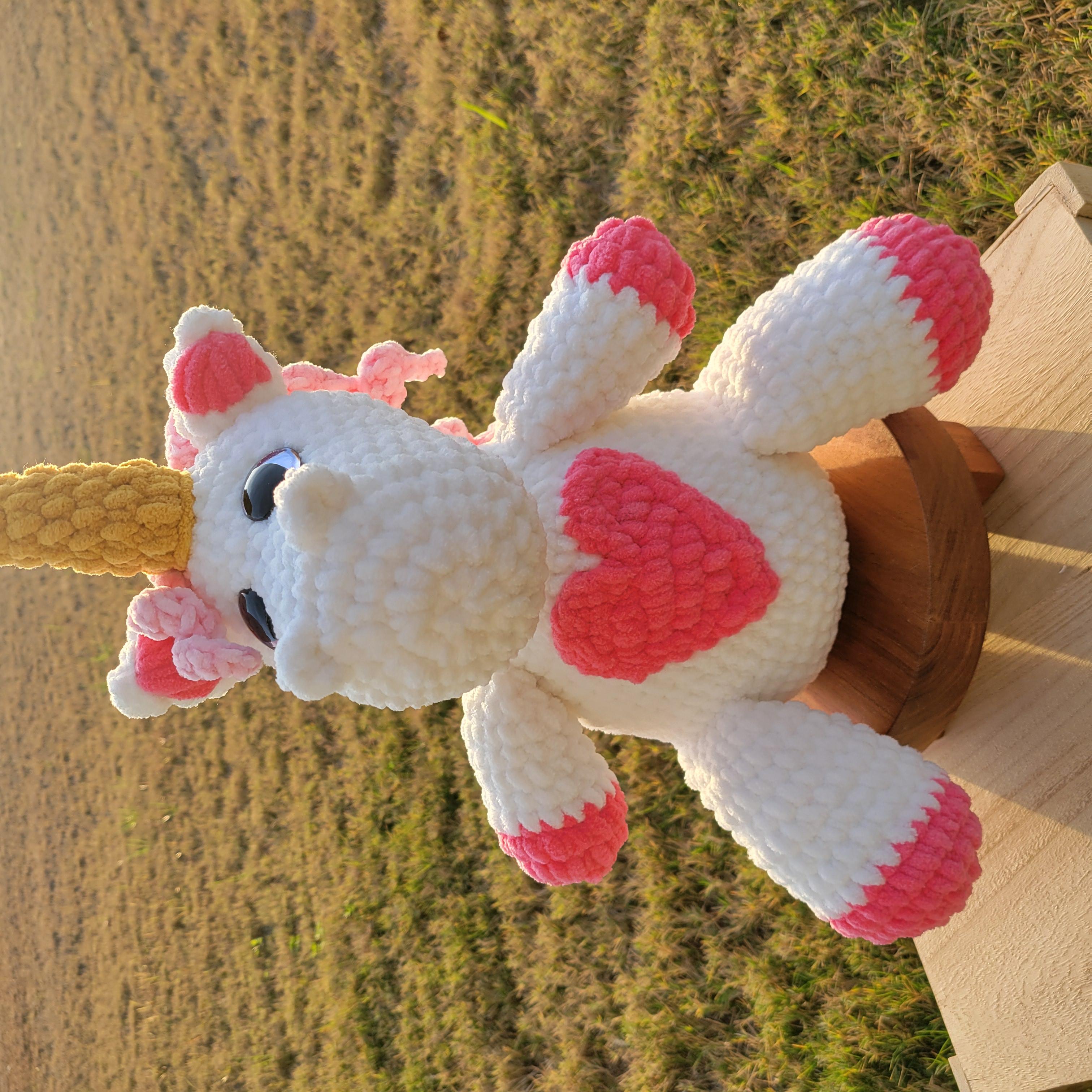 Jumbo Crochet Unicorn Plush | Pink Amigurumi Toy - Giant Stuffed Animal for Nurseries