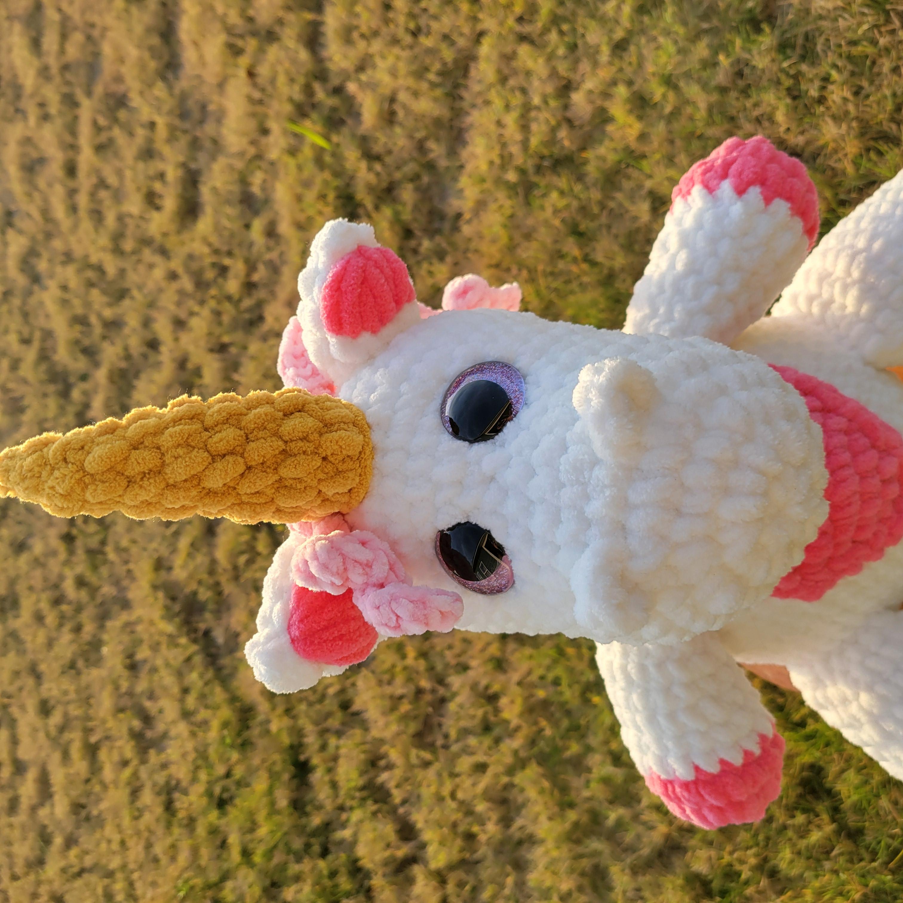 Jumbo Crochet Unicorn Plush | Pink Amigurumi Toy - Giant Stuffed Animal for Nurseries