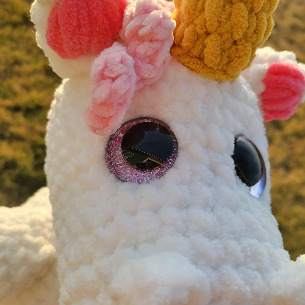 Jumbo Crochet Unicorn Plush | Pink Amigurumi Toy - Giant Stuffed Animal for Nurseries