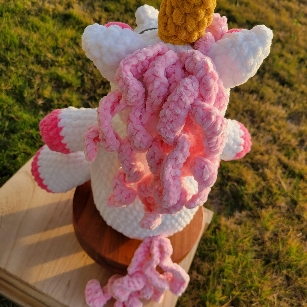Jumbo Crochet Unicorn Plush | Pink Amigurumi Toy - Giant Stuffed Animal for Nurseries