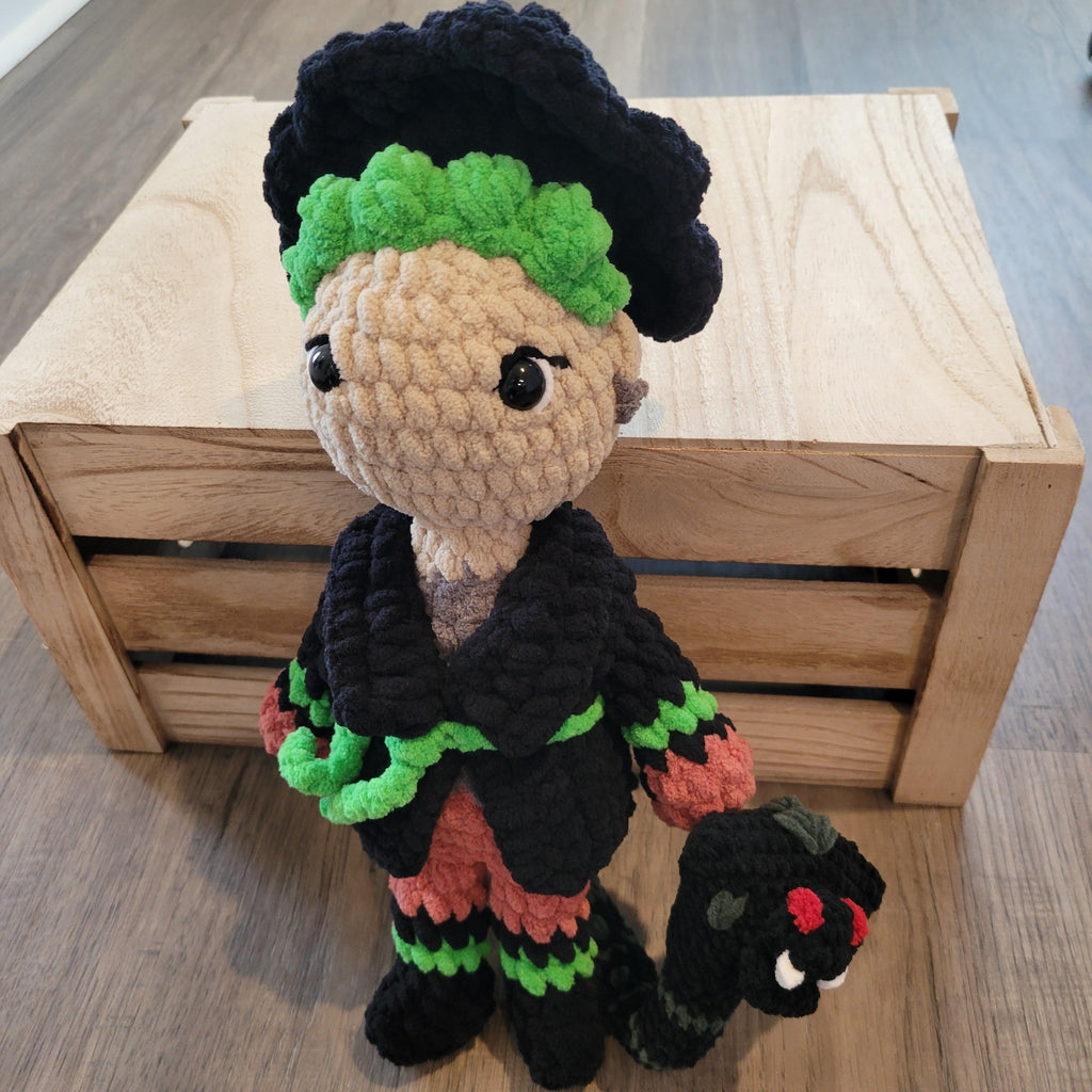 Digital Crochet Pattern of Green Girl - PDF Download for Amigurumi Plush Toy