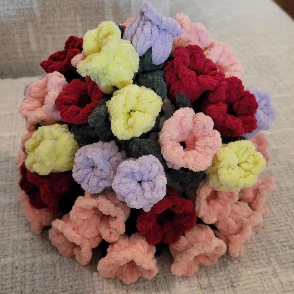 Crochet Flower Coaster with Basket - Floral Design | Handmade Home Décor
