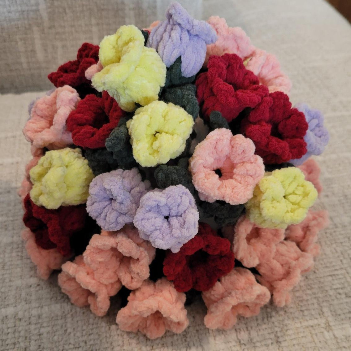 Crochet Flower Coaster with Basket - Floral Design | Handmade Home Décor