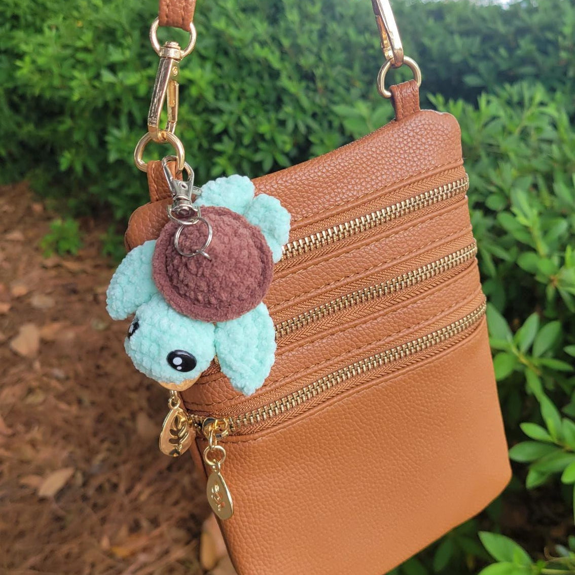 Crochet Mini Turtle Keychain - Amigurumi Bag Charm - Kawaii Accessories