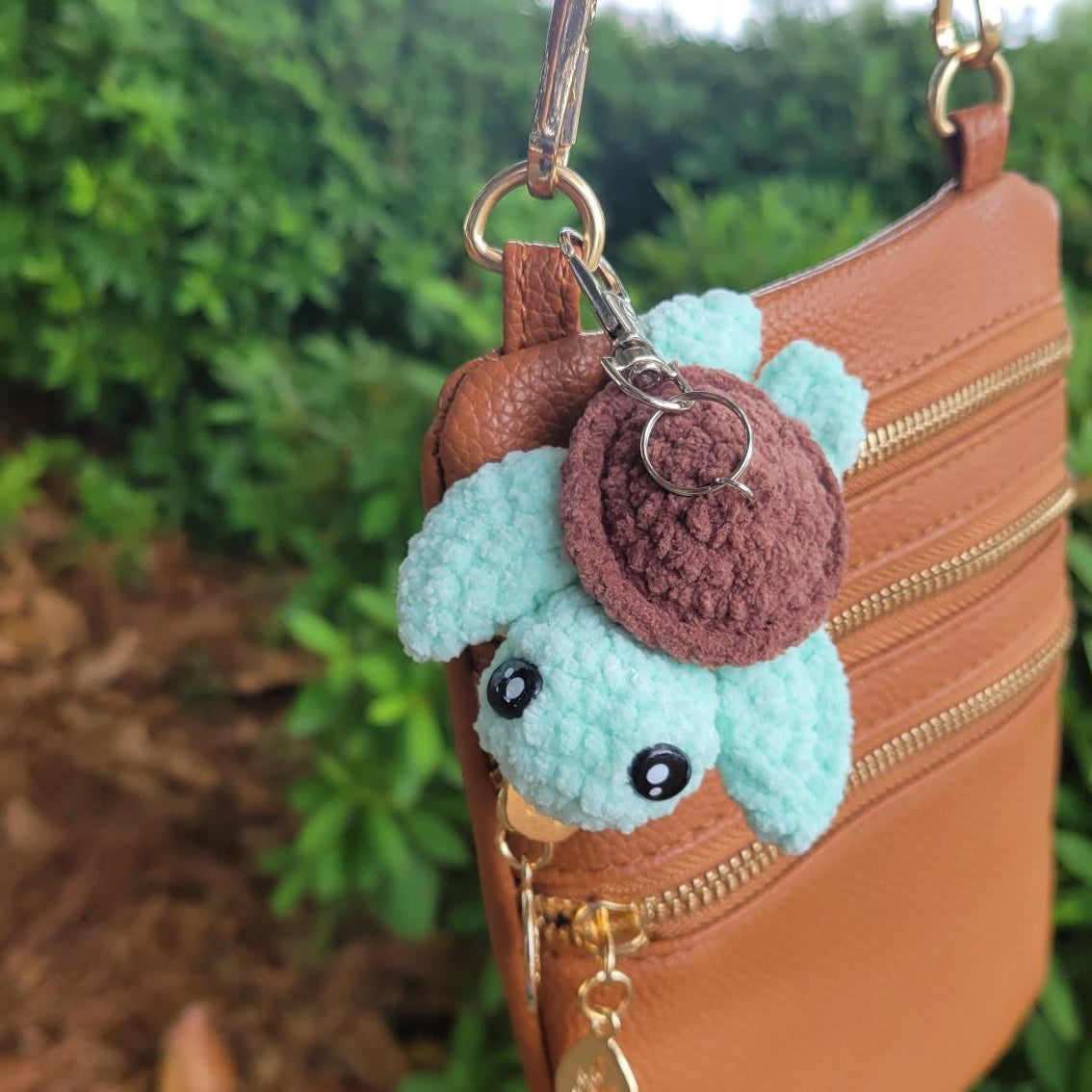 Crochet Mini Turtle Keychain - Amigurumi Bag Charm - Kawaii Accessories