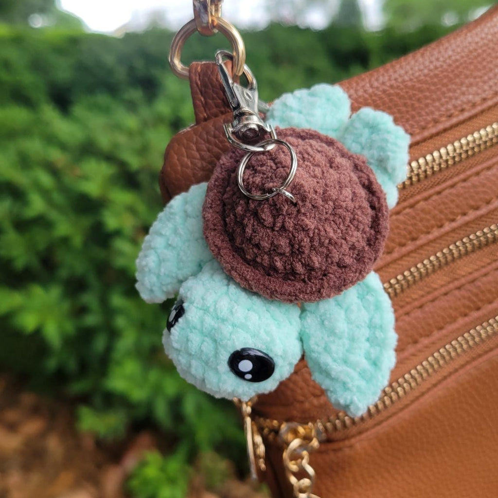 Crochet Mini Turtle Keychain - Amigurumi Bag Charm - Kawaii Accessories