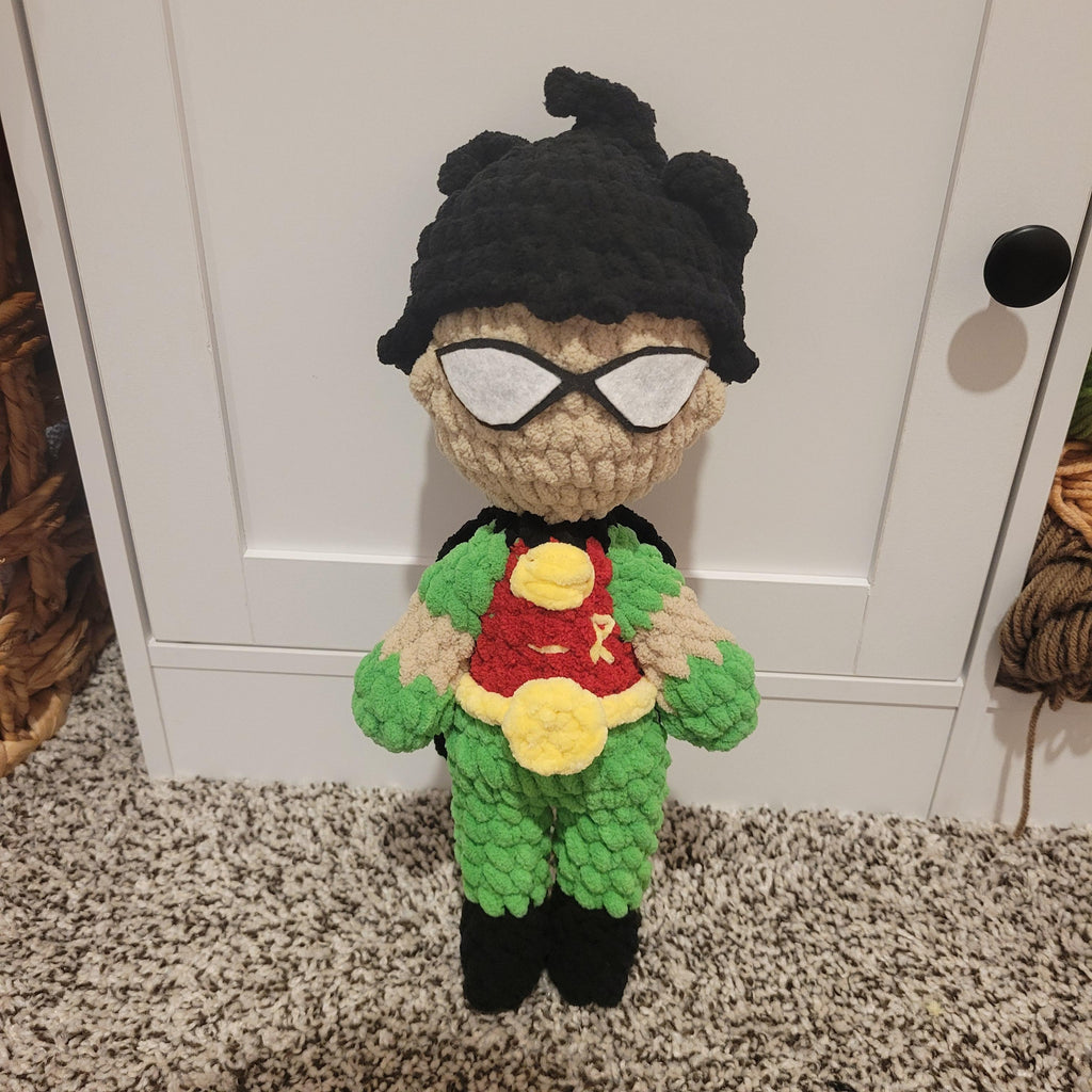 Sidekick Boy Amigurumi Crochet Pattern - Chibi Superhero Plush PDF Download