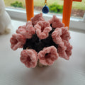 Crochet Flower Coaster with Basket - Floral Design | Handmade Home Décor