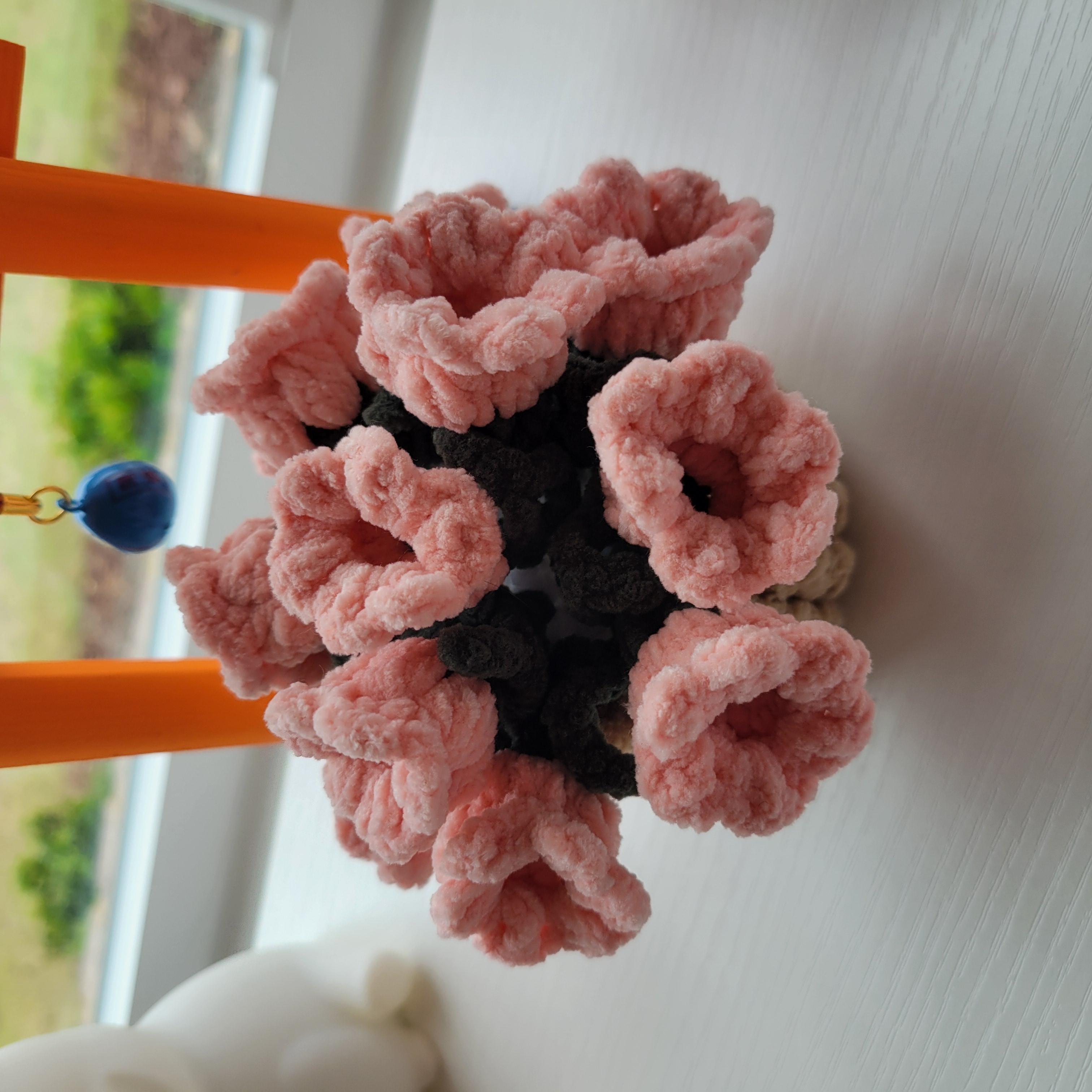 Crochet Flower Coaster with Basket - Floral Design | Handmade Home Décor