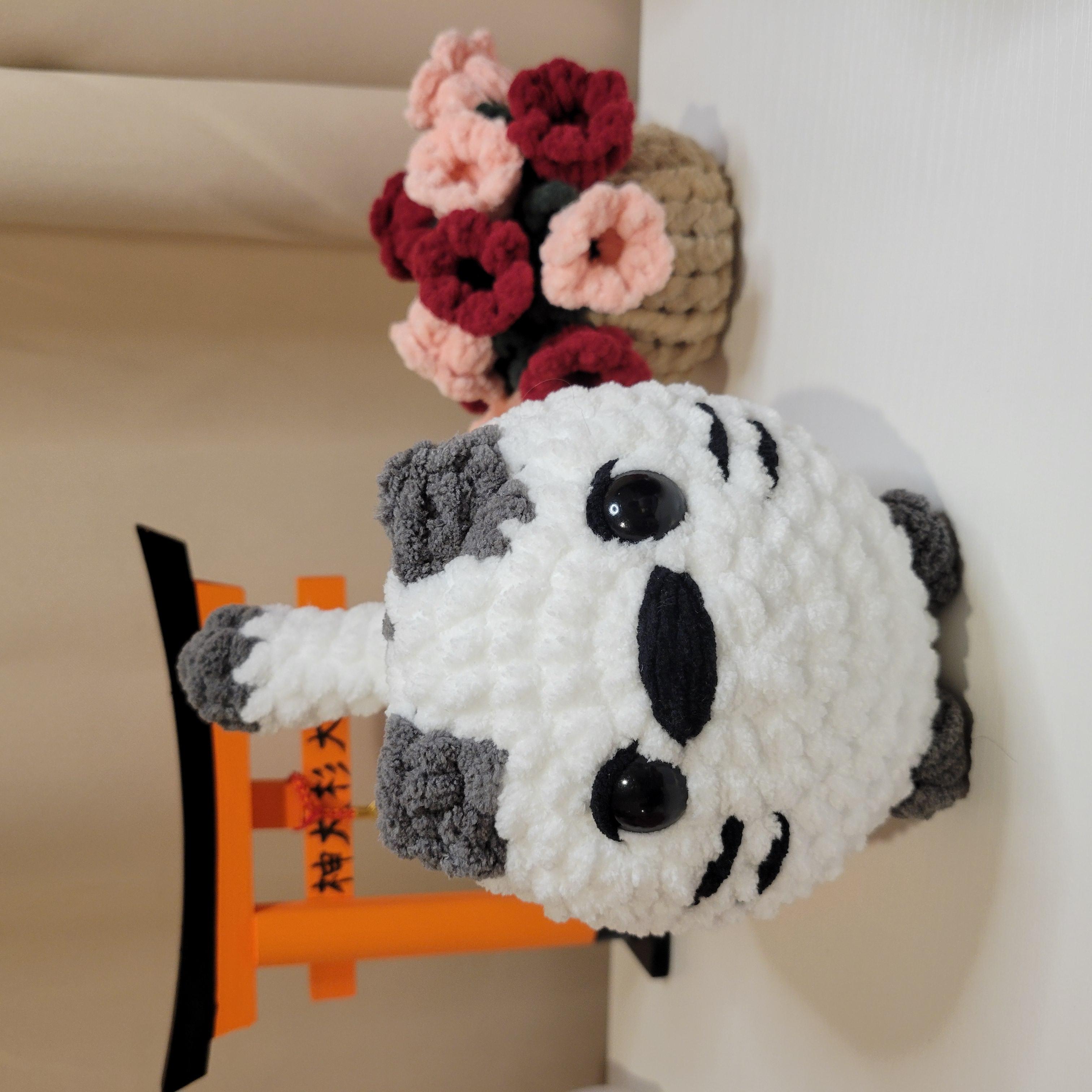 Crochet Small Loaf Cat Plushie - Amigurumi Stuffed Animal Toy - Desk Pet