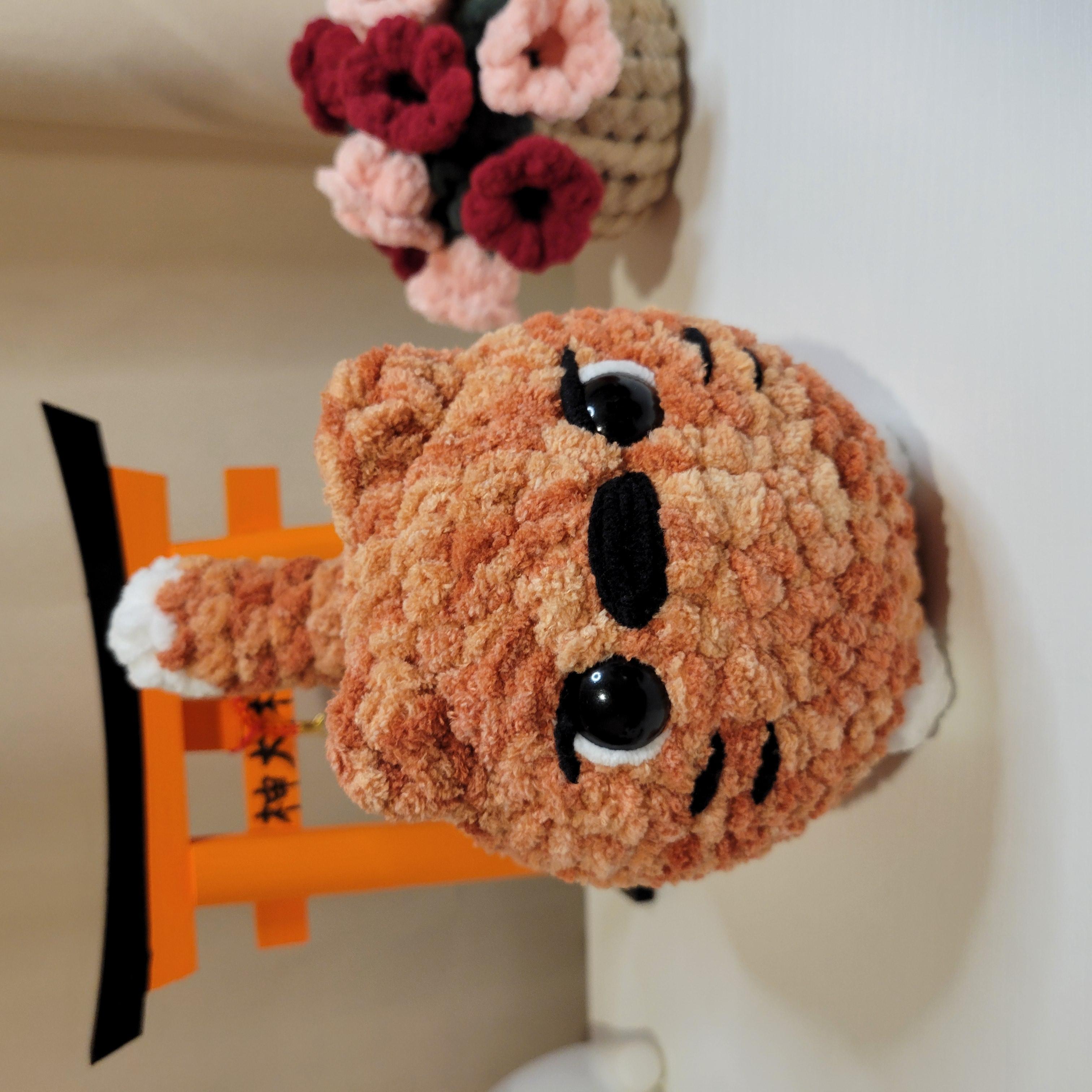 Crochet Small Loaf Cat Plushie - Amigurumi Stuffed Animal Toy - Desk Pet