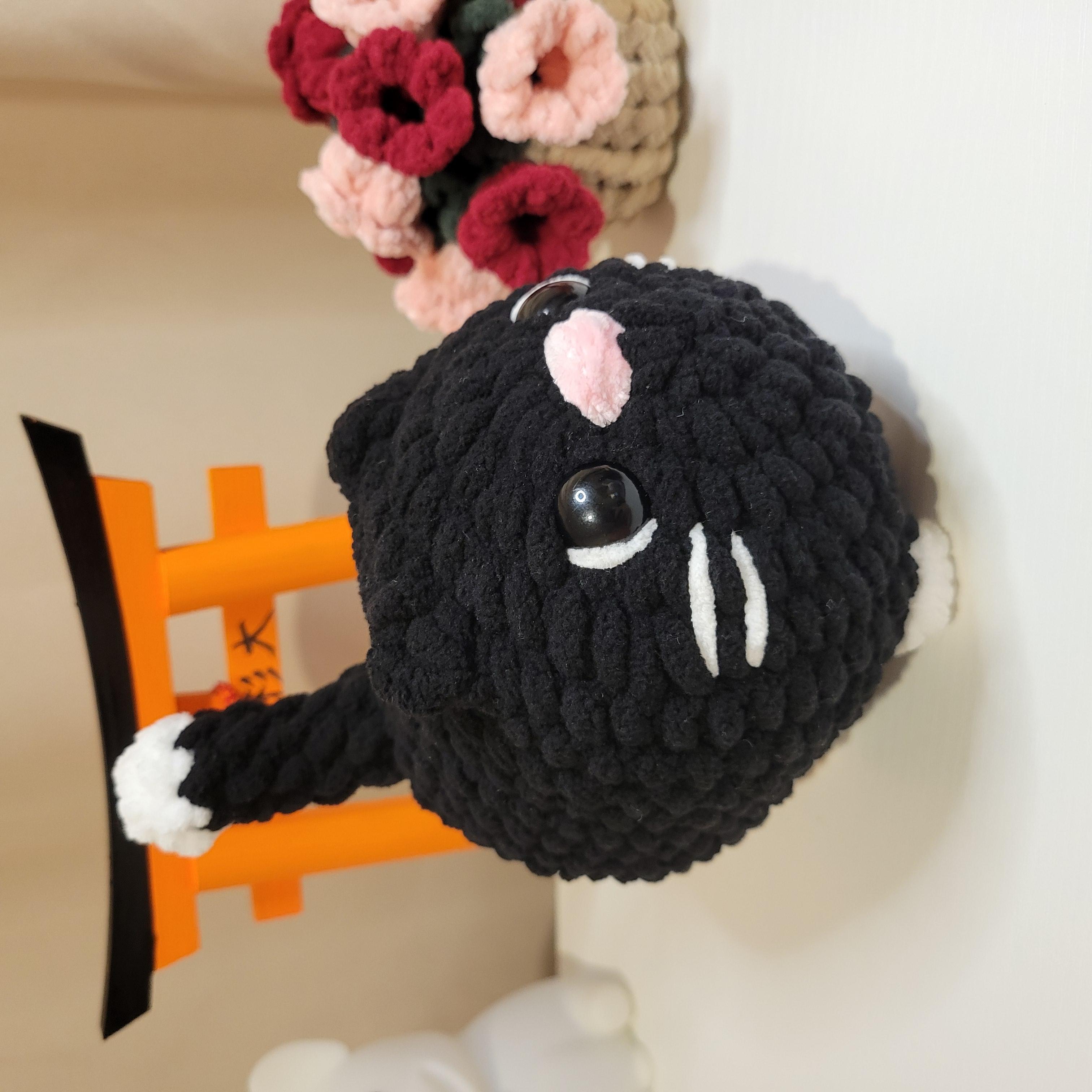Crochet Small Loaf Cat Plushie - Amigurumi Stuffed Animal Toy - Desk Pet