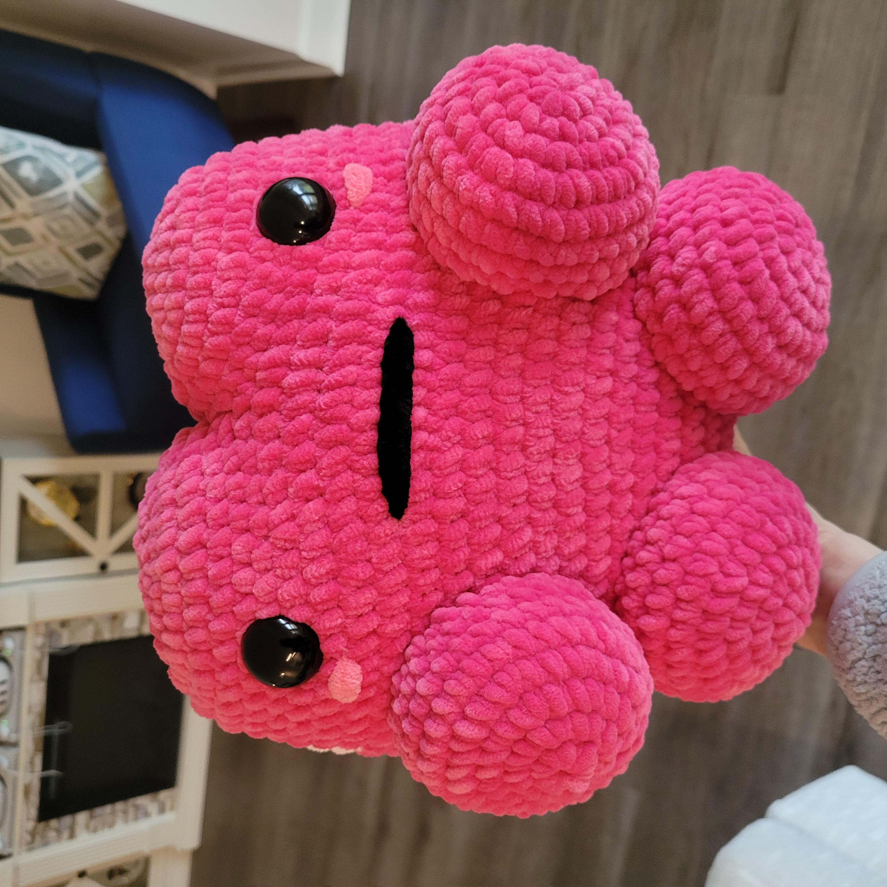 Lilly the Big Pink Frog Pillow • Crochet Pattern Digital PDF Blueprint