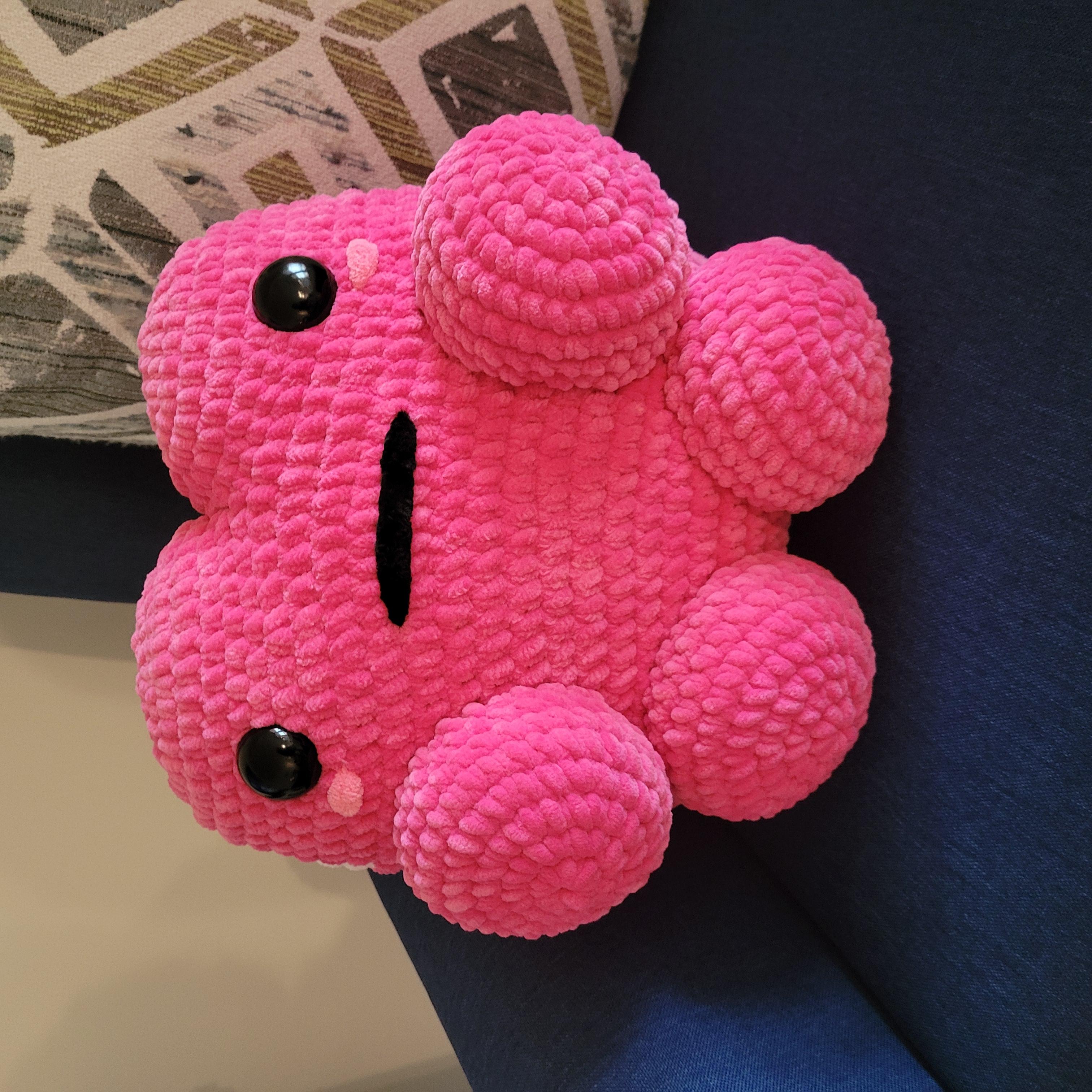 Lilly the Big Pink Frog Pillow • Crochet Pattern Digital PDF Blueprint