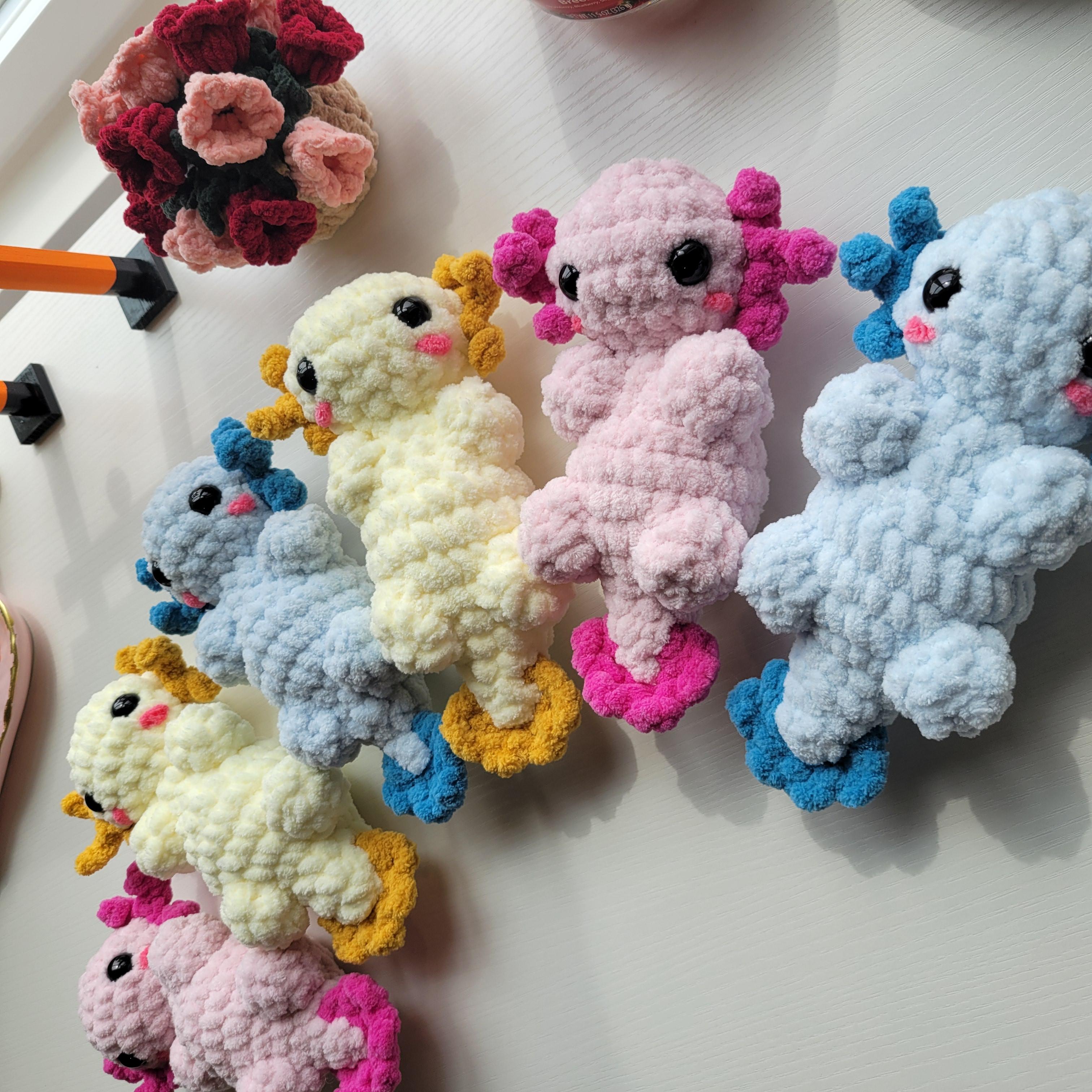 Crochet Axolotl Pattern: Beginner Amigurumi DIY Plush Toy (PDF Digital Download)