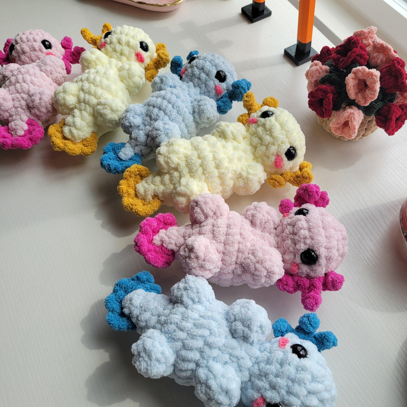 Crochet Axolotl Pattern: Beginner Amigurumi DIY Plush Toy (PDF Digital Download)