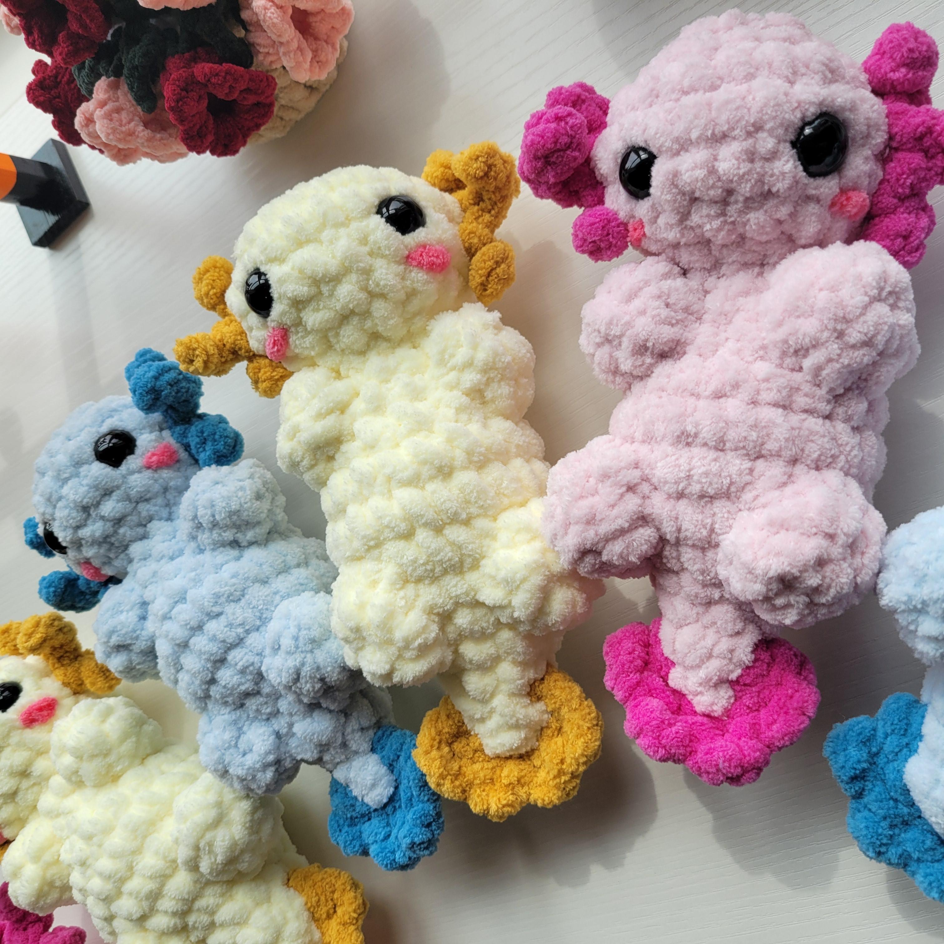 Oxo the Axolotl plush toy - Handmade Amigurumi plushie