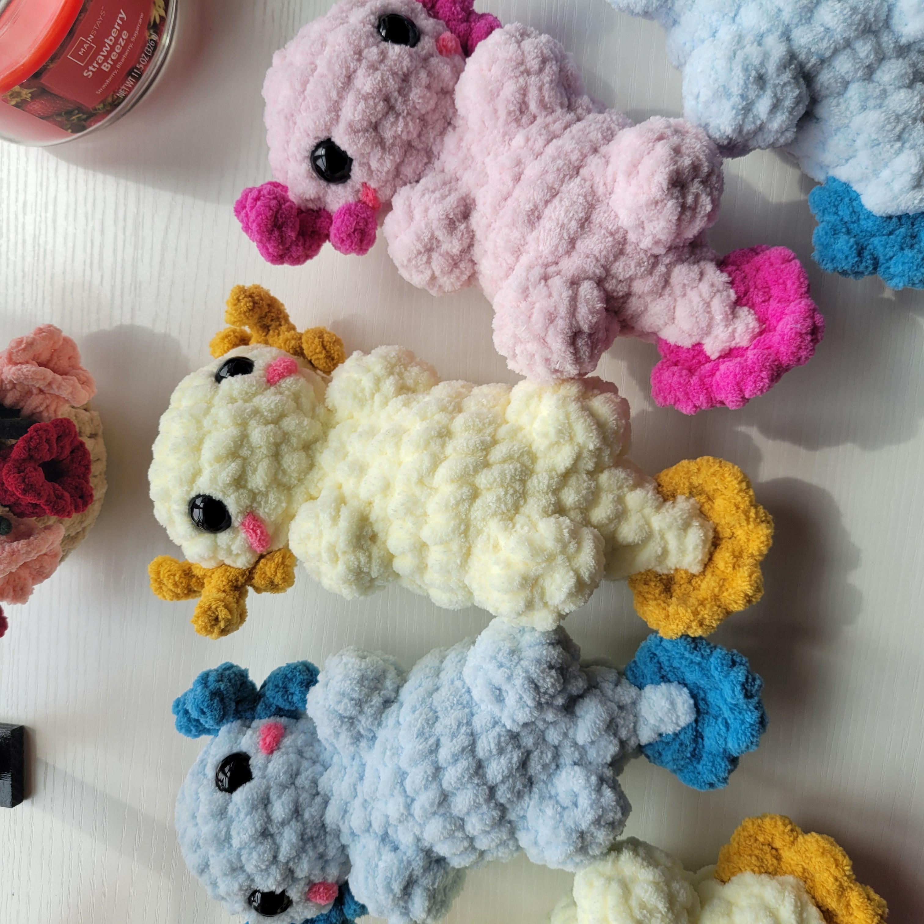 Oxo the Axolotl plush toy - Handmade Amigurumi plushie