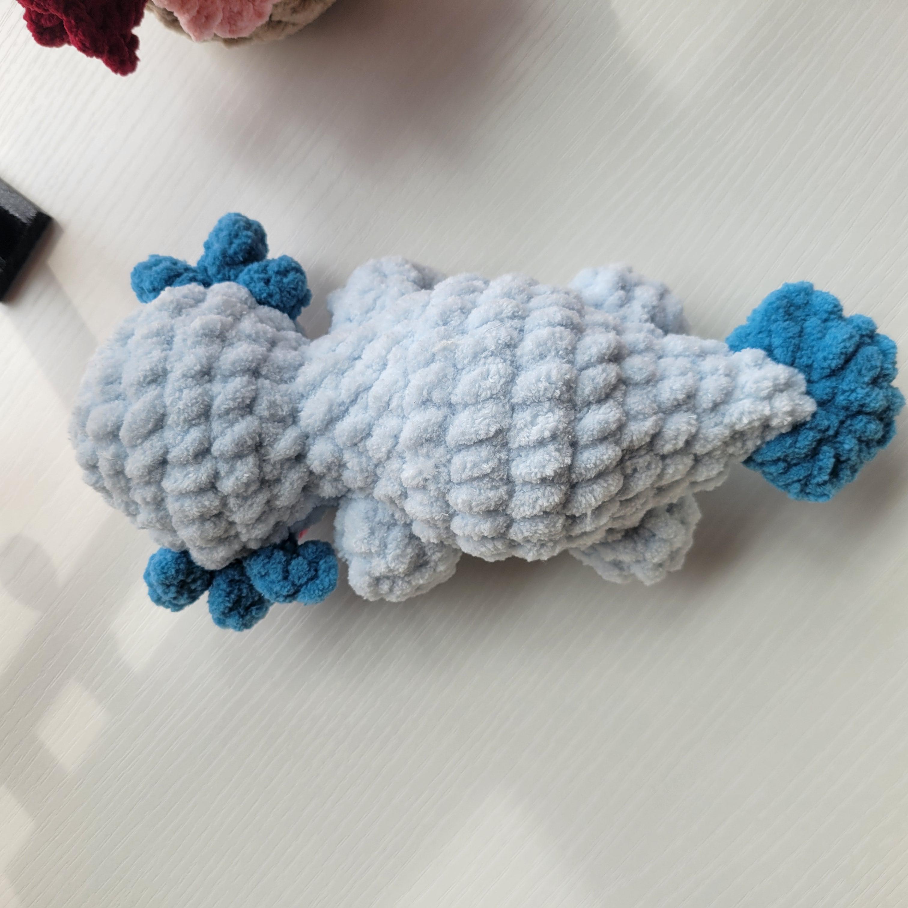 Oxo the Axolotl plush toy - Handmade Amigurumi plushie