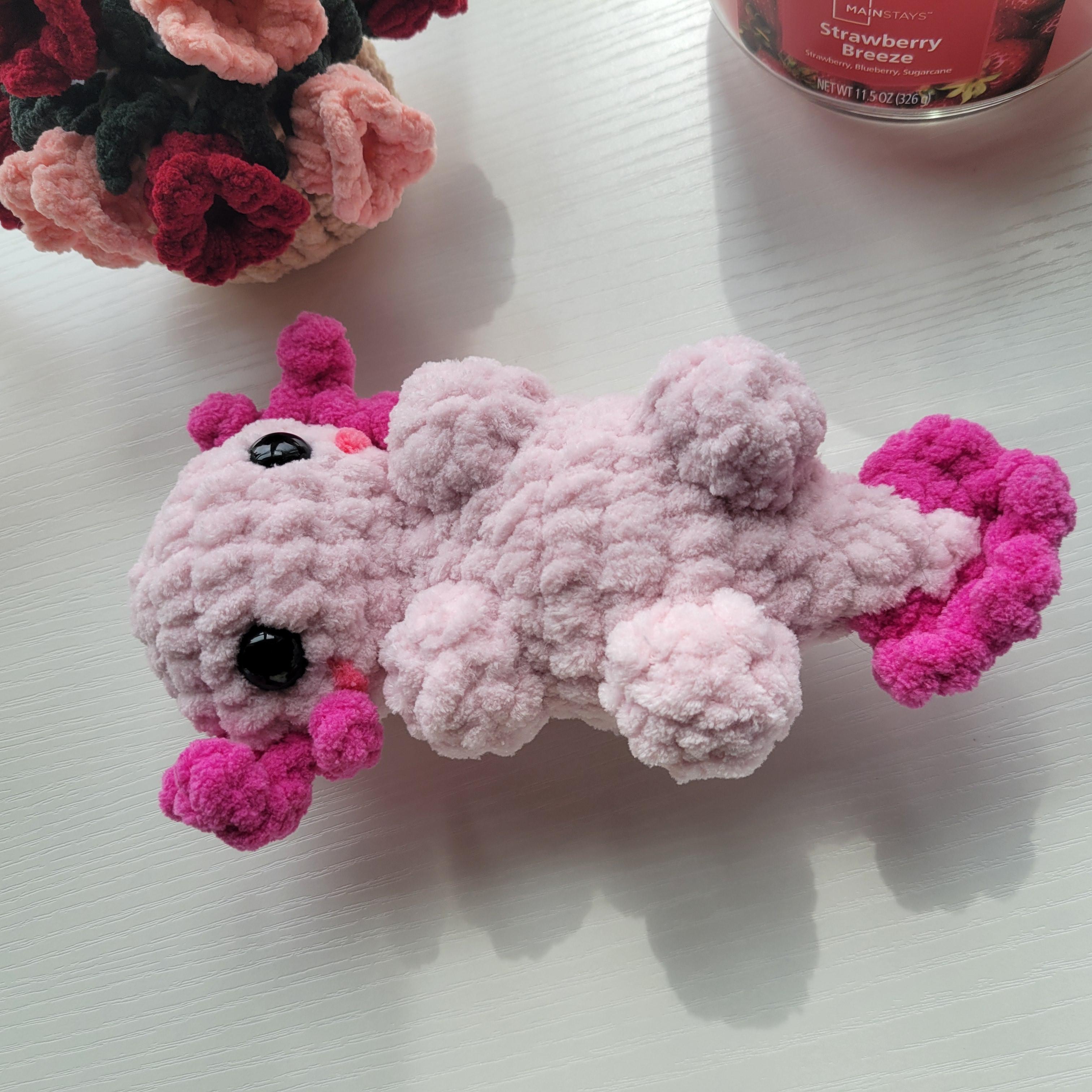 Oxo the Axolotl plush toy - Handmade Amigurumi plushie