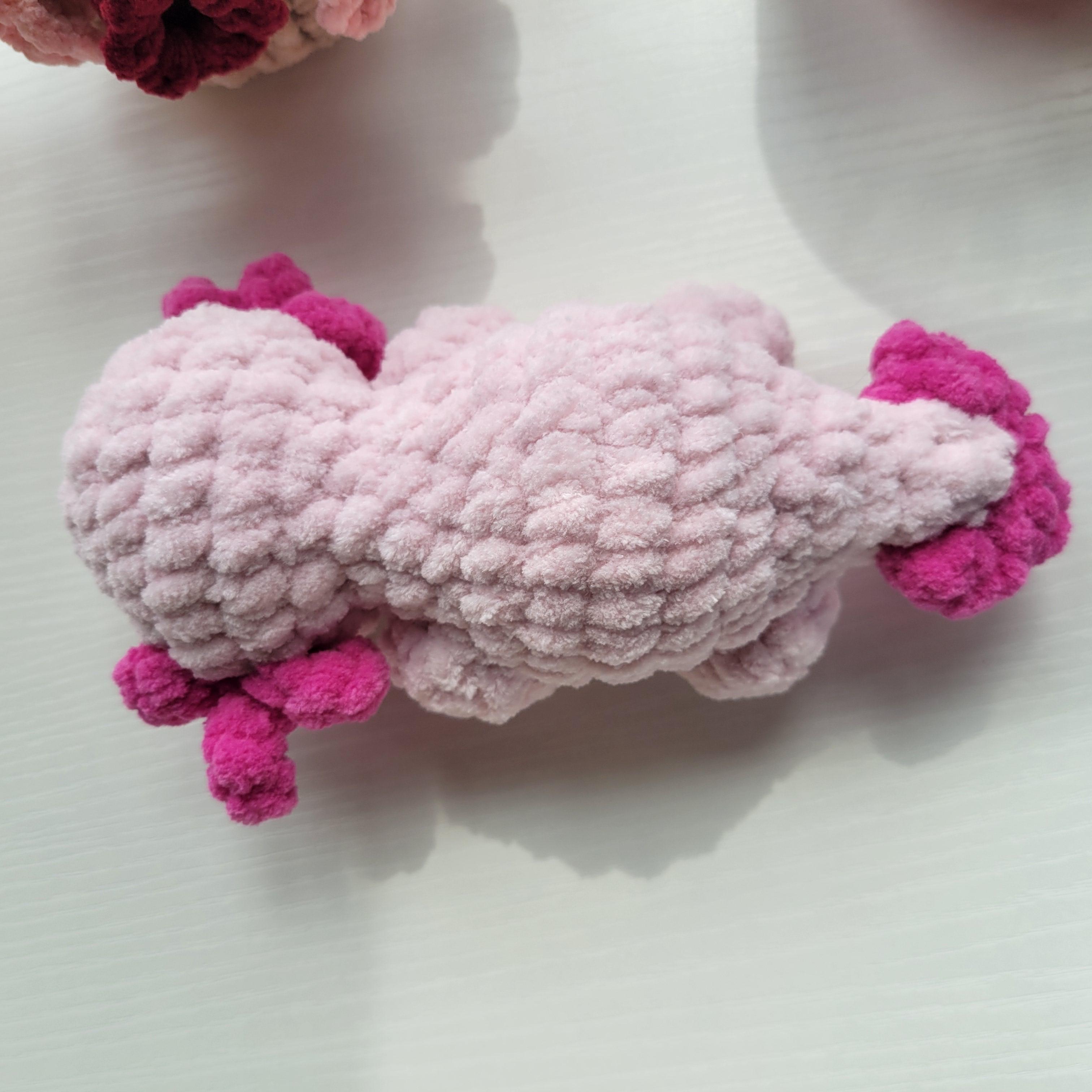 Oxo the Axolotl plush toy - Handmade Amigurumi plushie