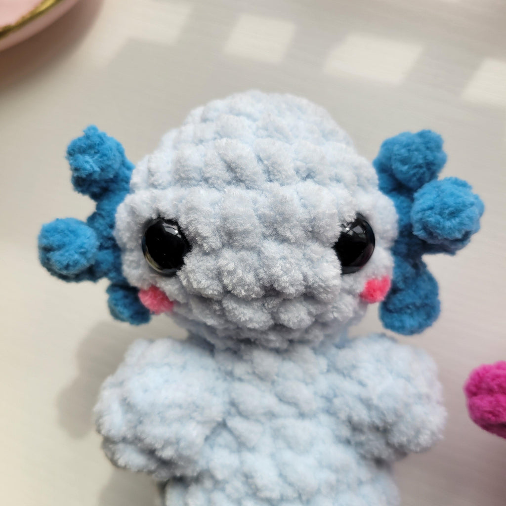 Oxo the Axolotl plush toy - Handmade Amigurumi plushie
