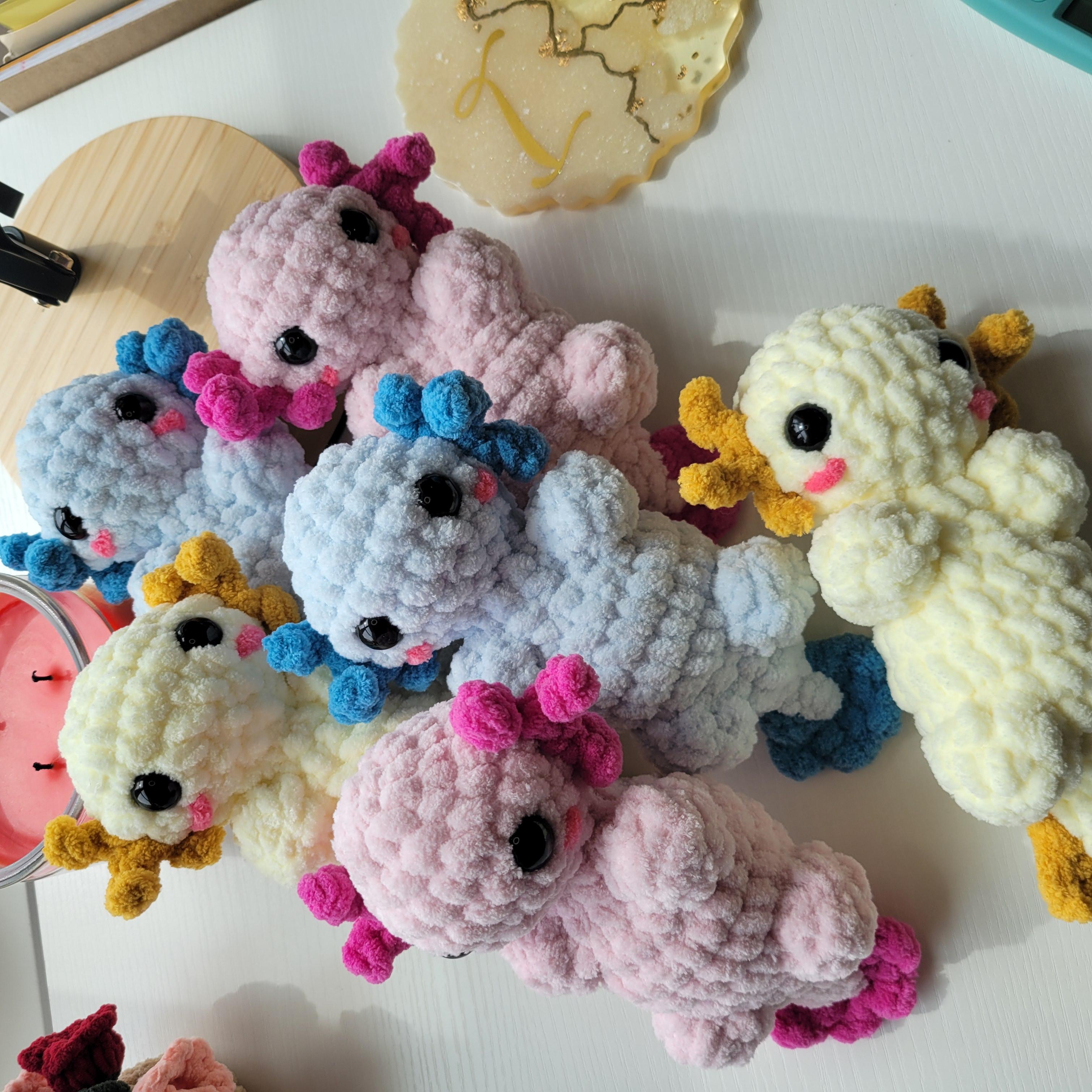 Crochet Axolotl Pattern: Beginner Amigurumi DIY Plush Toy (PDF Digital Download)