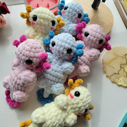 Crochet Axolotl Pattern: Beginner Amigurumi DIY Plush Toy (PDF Digital Download)