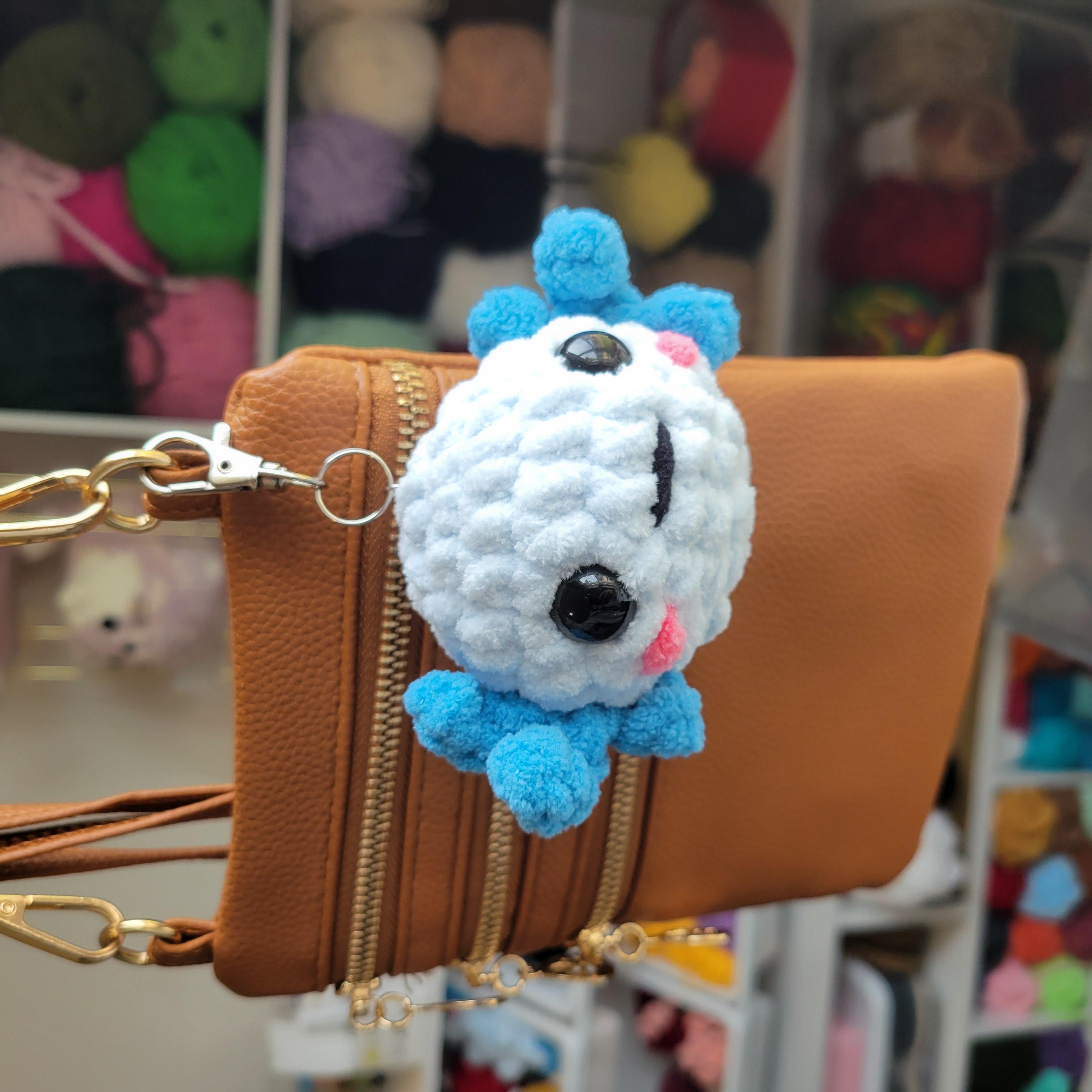 Adorable Crochet Axolotl Keychain – Handmade Plushie