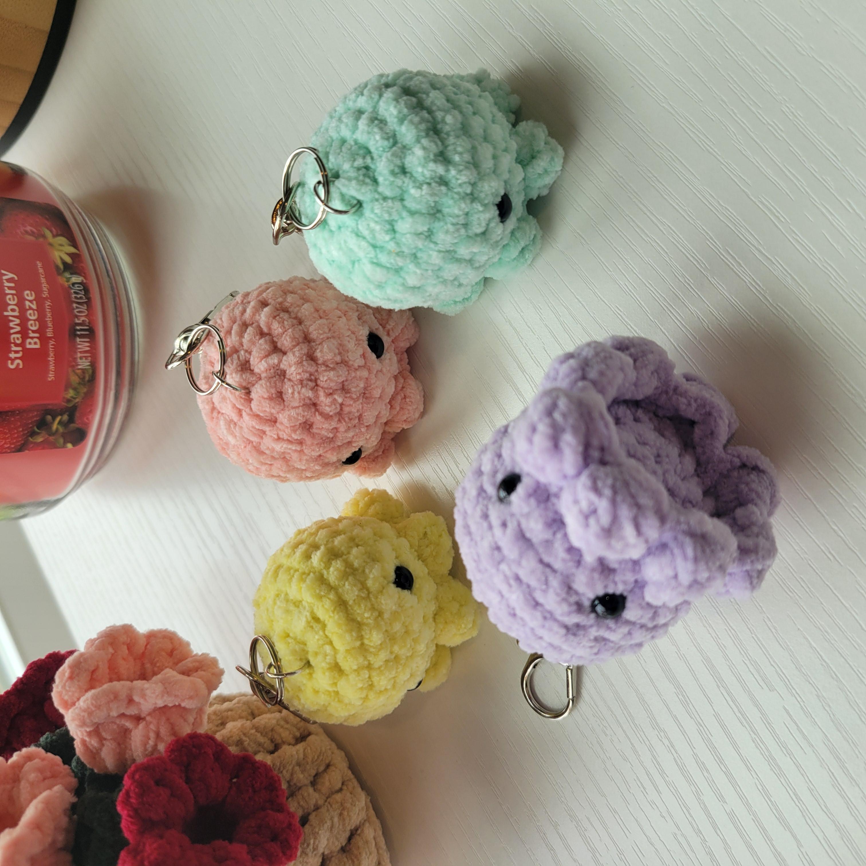 Mini octo keychains - Amigurumi charm accessories for bags
