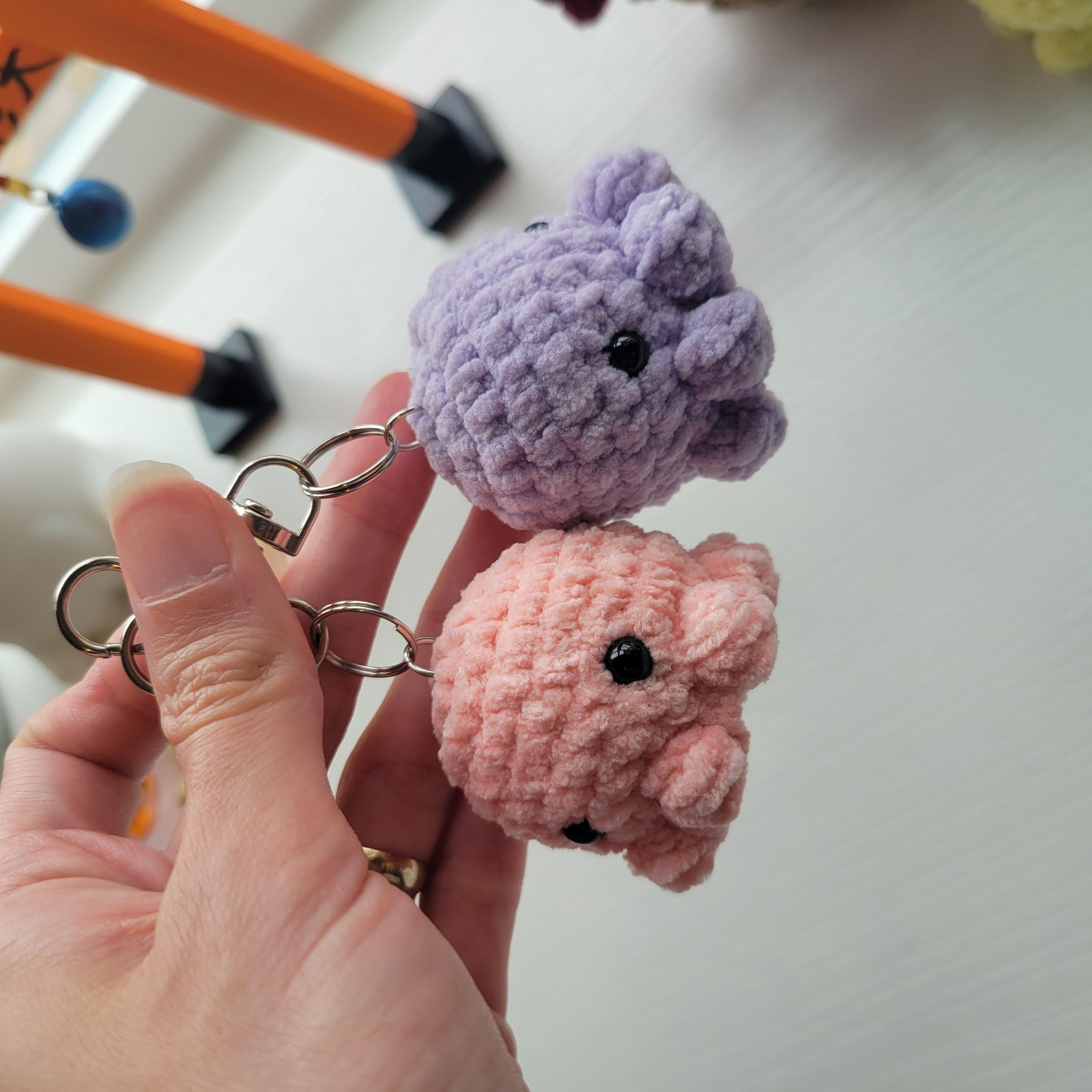 Mini octo keychains - Amigurumi charm accessories for bags
