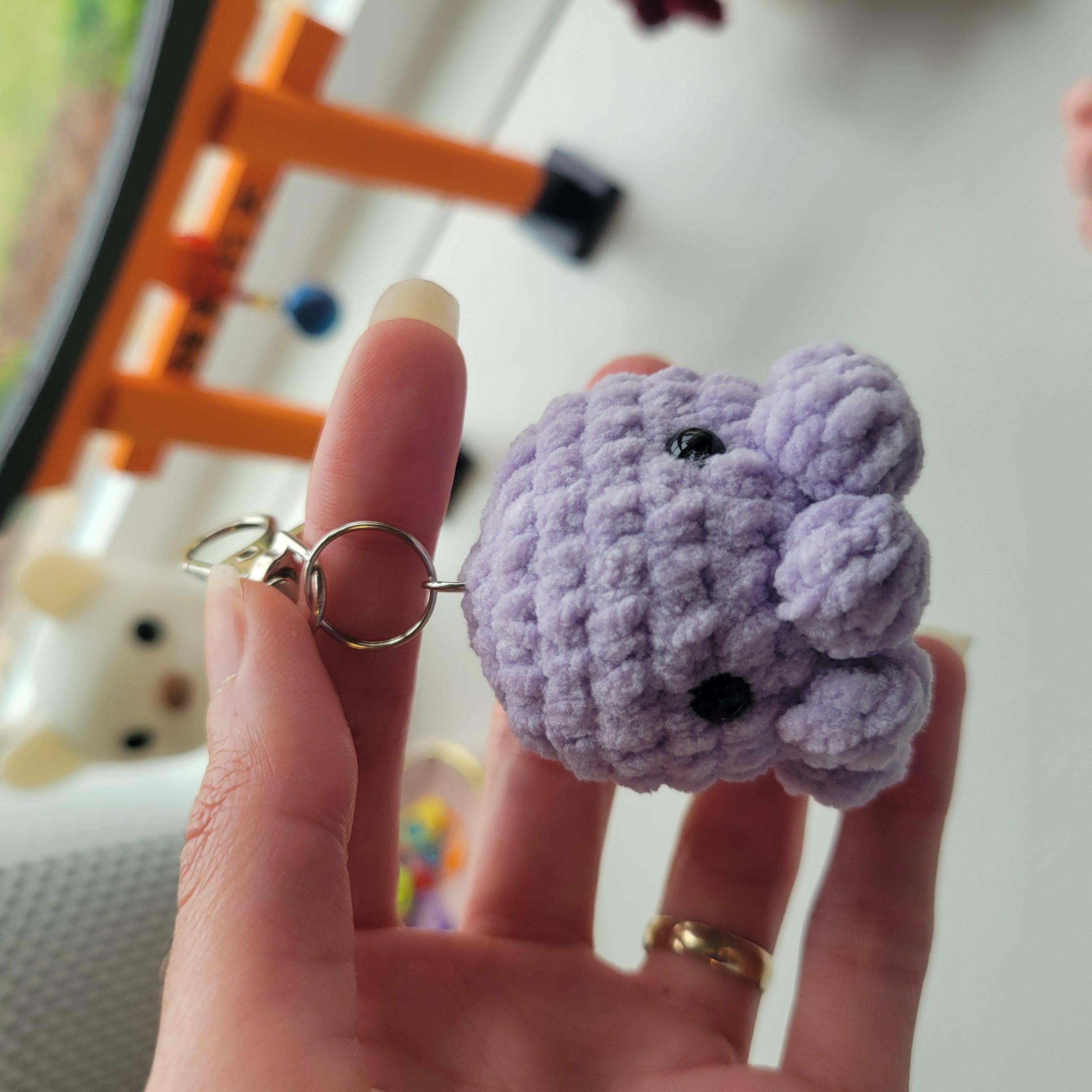 Mini octo keychains - Amigurumi charm accessories for bags