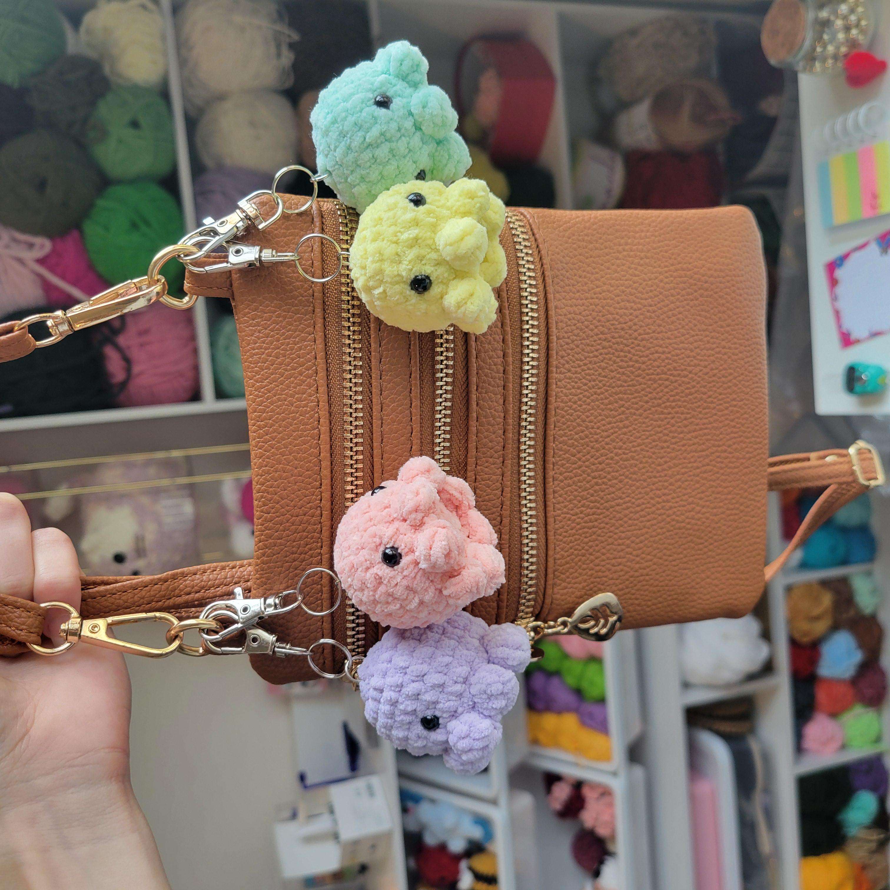Mini octo keychains - Amigurumi charm accessories for bags
