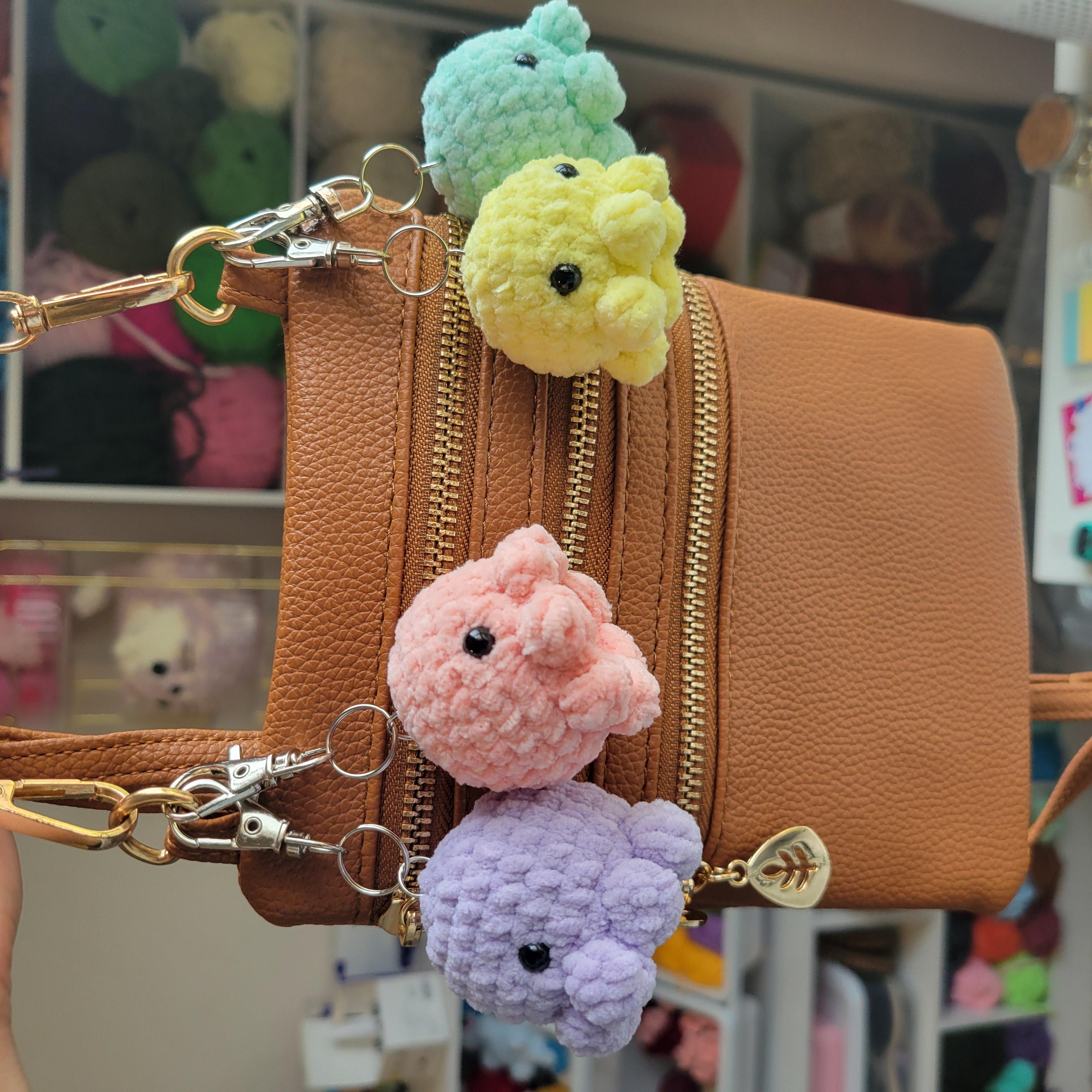 Mini octo keychains - Amigurumi charm accessories for bags