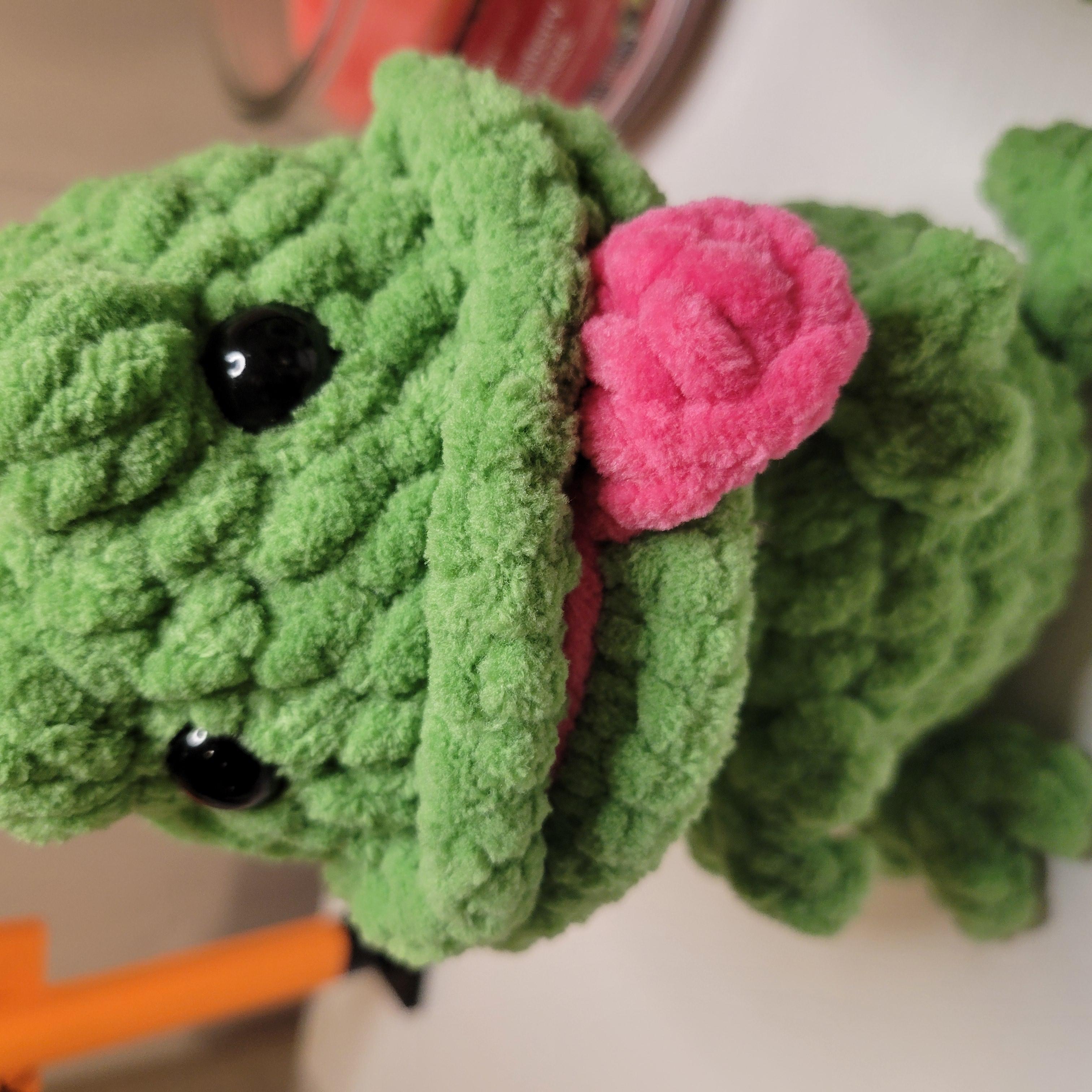 Freddy the Frog Crochet Plushie - Handmade Amigurumi Plush with Tongue