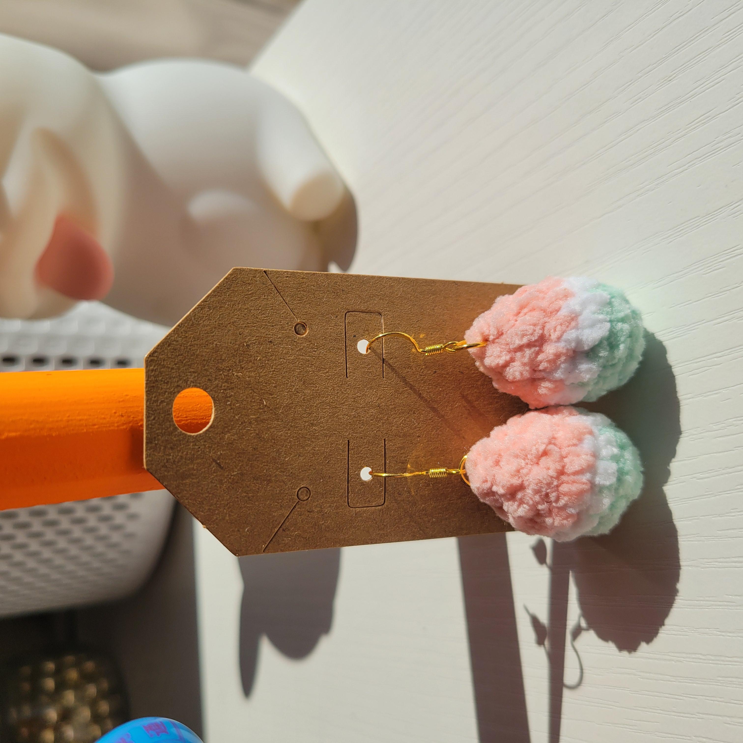 Crochet Easter Eggs Earrings - Amigurumi Plush Jewelry