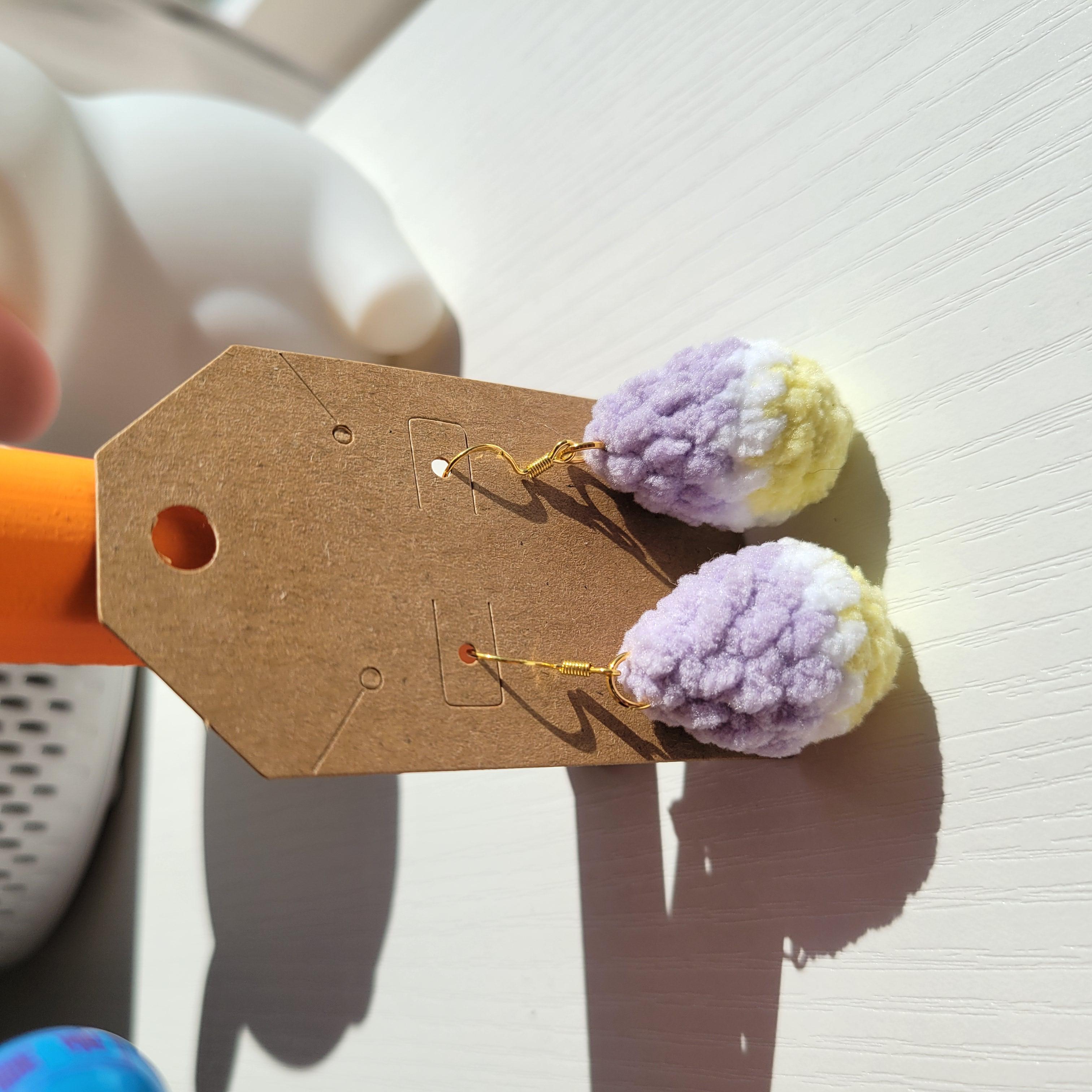 Crochet Easter Eggs Earrings - Amigurumi Plush Jewelry