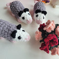 Crochet Opossum Plushie - Pocket-Sized - Amigurumi Plushy