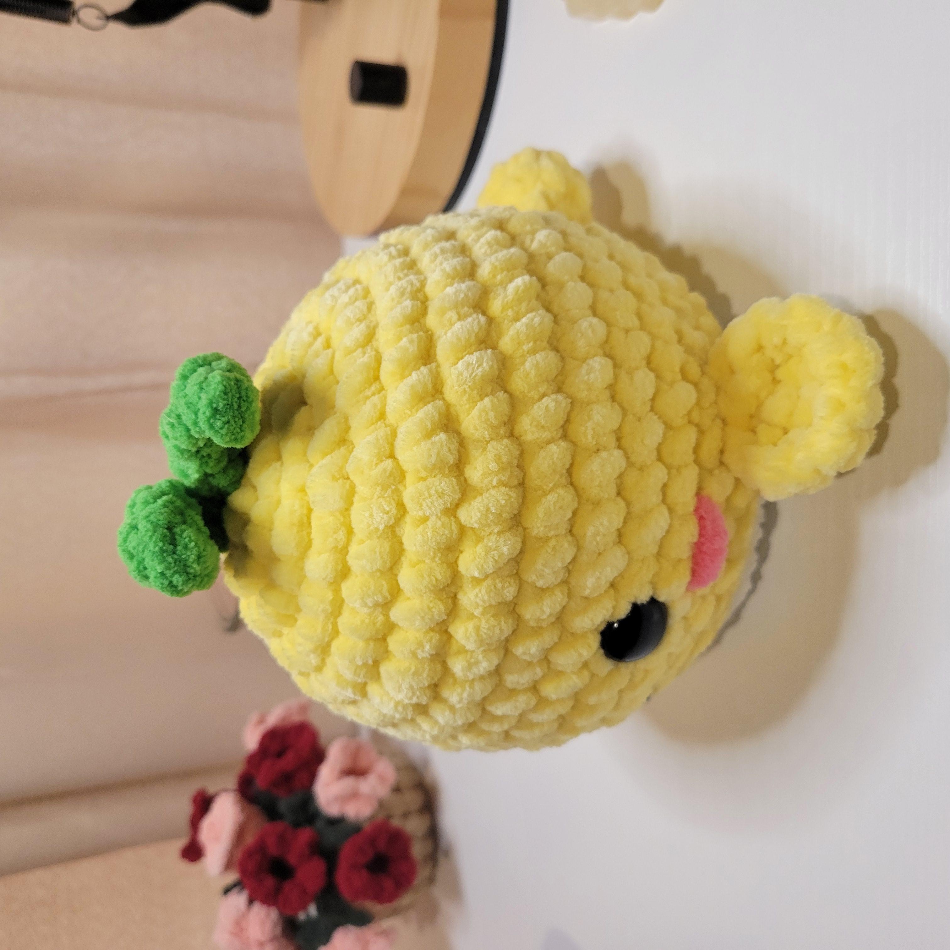 Crochet Fruit Whale Plushy - Amigurumi Toy - Kawaii Sea Animal & Food Plushie