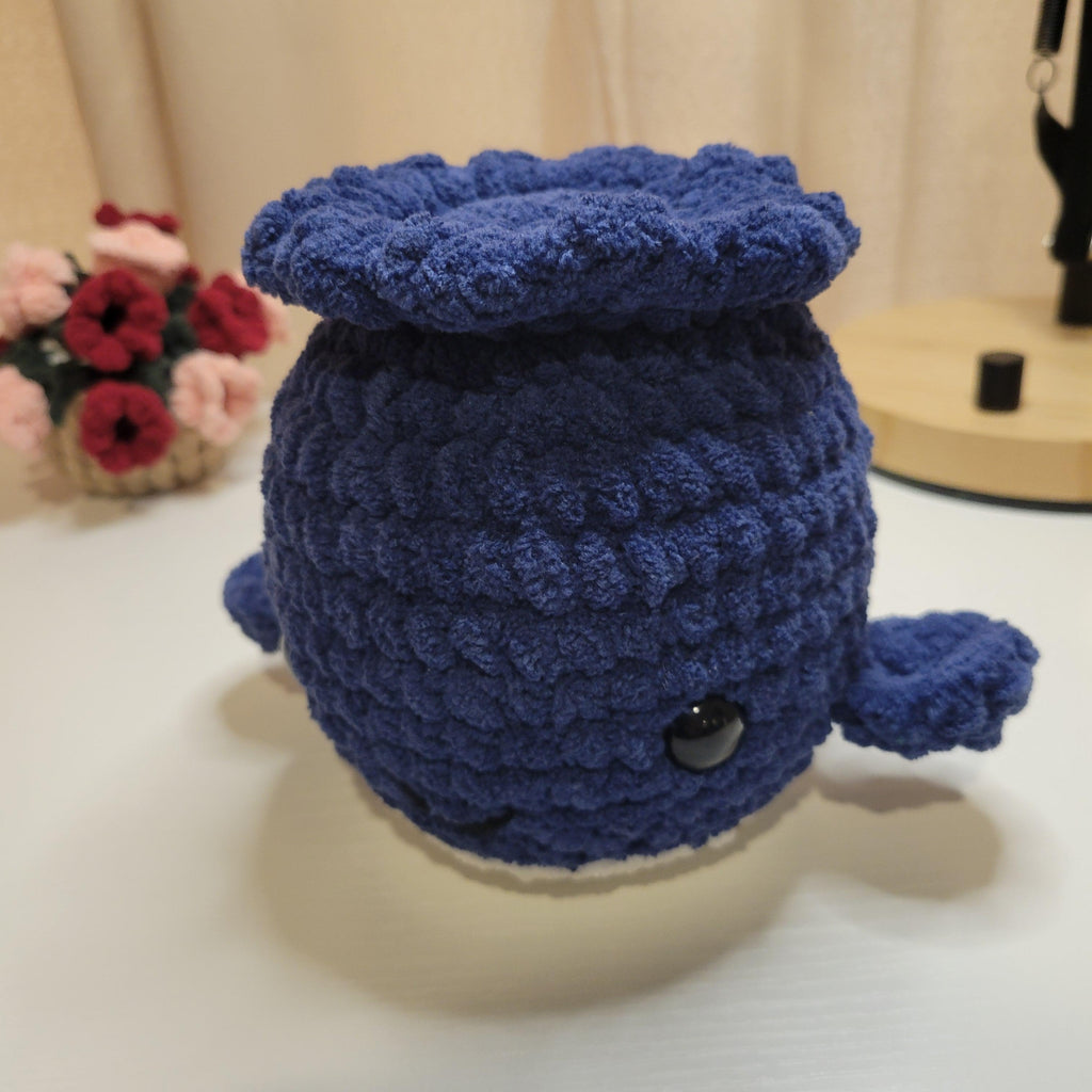 Crochet Fruit Whale Plushy - Amigurumi Toy - Kawaii Sea Animal & Food Plushie