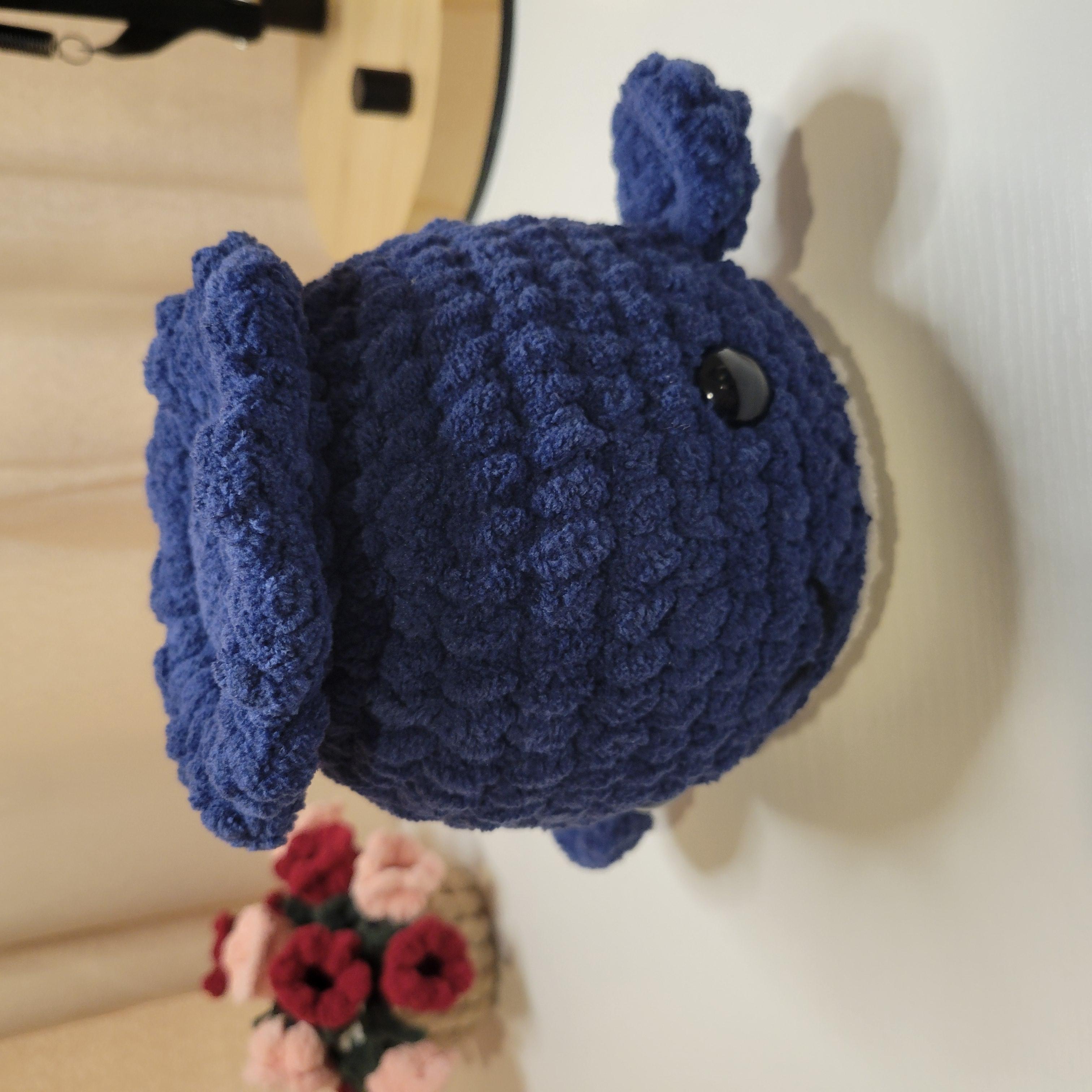 Crochet Fruit Whale Plushy - Amigurumi Toy - Kawaii Sea Animal & Food Plushie