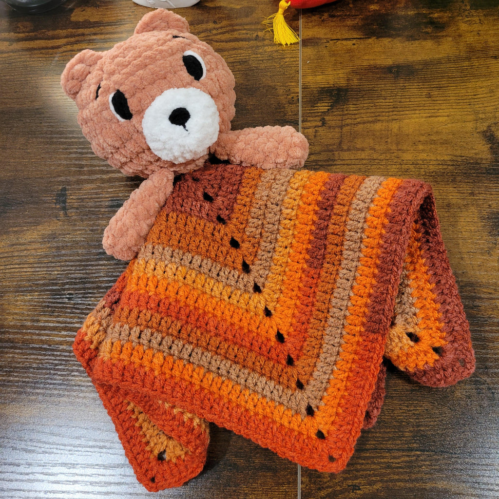 Baby Bear Lovey Blanket Crochet Pattern - Beginner Friendly Digital PDF Download