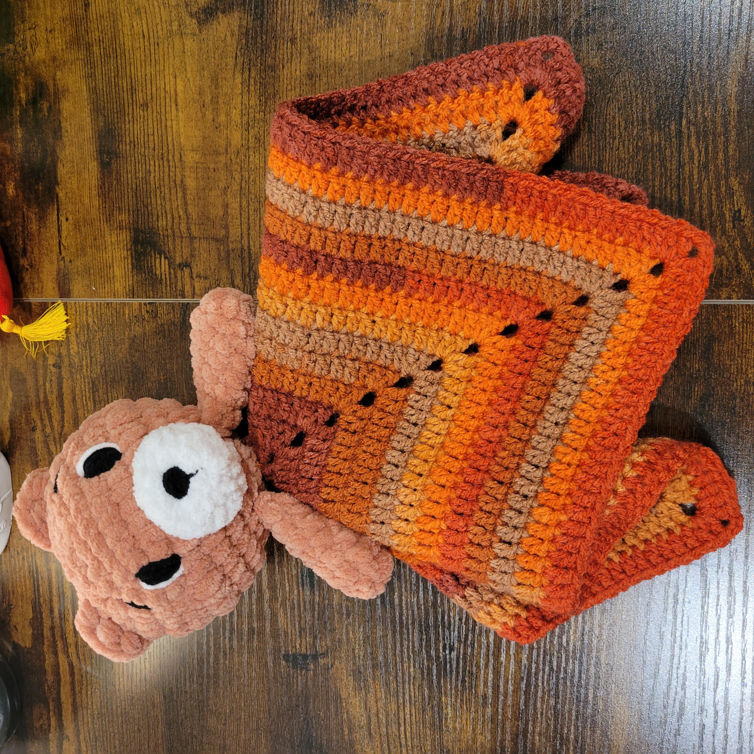 Baby Bear Lovey Blanket Crochet Pattern - Beginner Friendly Digital PDF Download
