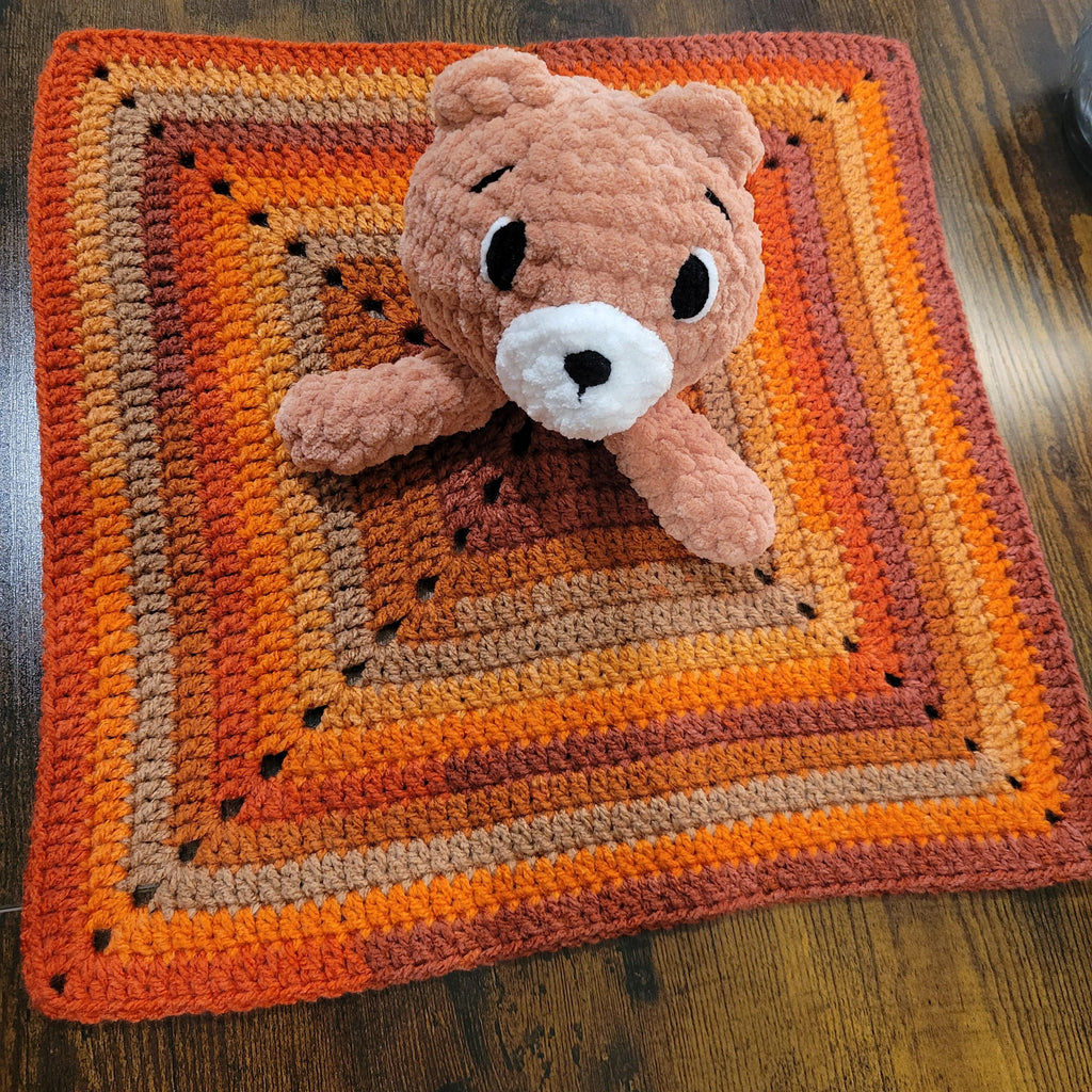 Baby Bear Lovey Blanket Crochet Pattern - Beginner Friendly Digital PDF Download