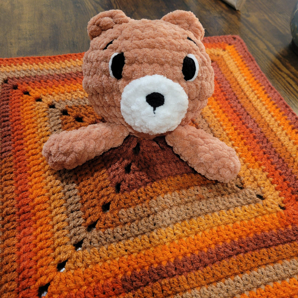 Baby Bear Lovey Blanket Crochet Pattern - Beginner Friendly Digital PDF Download