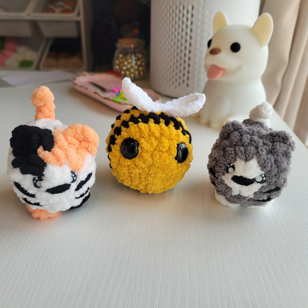 Mini Chubby Friends Pattern Bundle - 5 in 1 PDF Blueprint - DIY Amigurumi Crochet Pattern