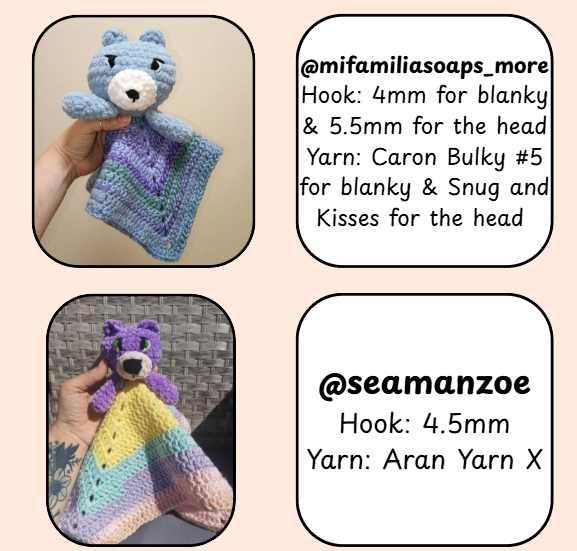Baby Bear Lovey Blanket Crochet Pattern - Beginner Friendly Digital PDF Download