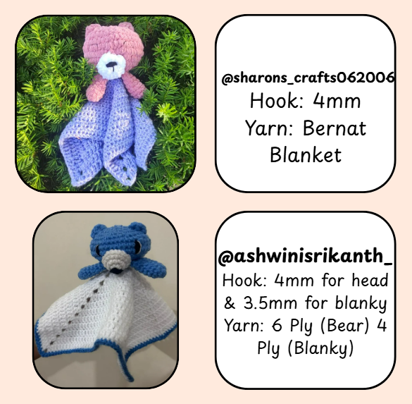 Baby Bear Lovey Blanket Crochet Pattern - Beginner Friendly Digital PDF Download